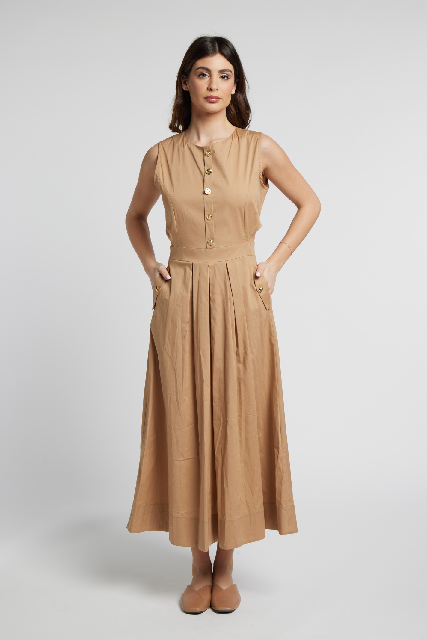 Sarah Chole 27318 abito popeline cotone elasticizzato