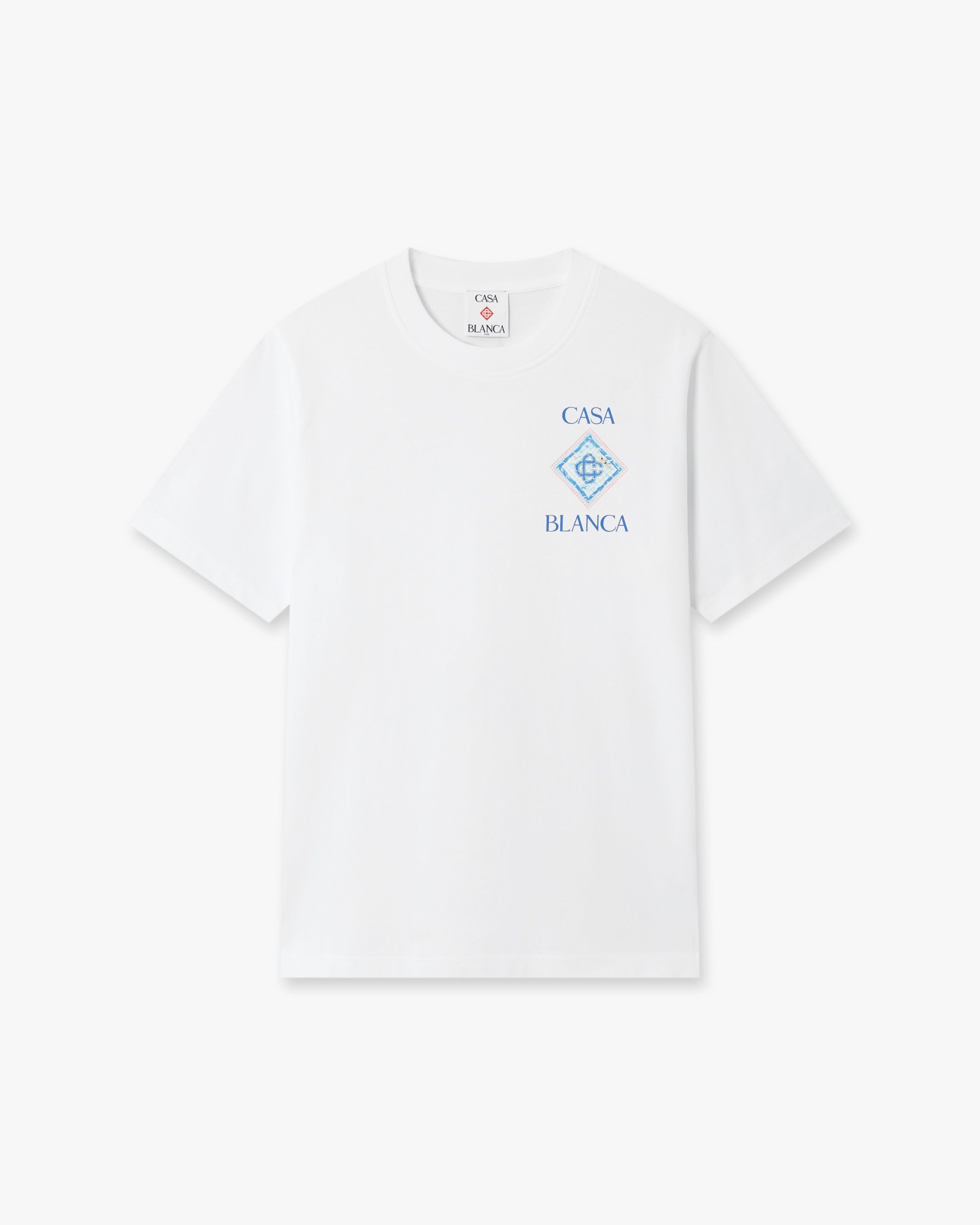 Casablanca Pool t-shirt bianca cotone organico