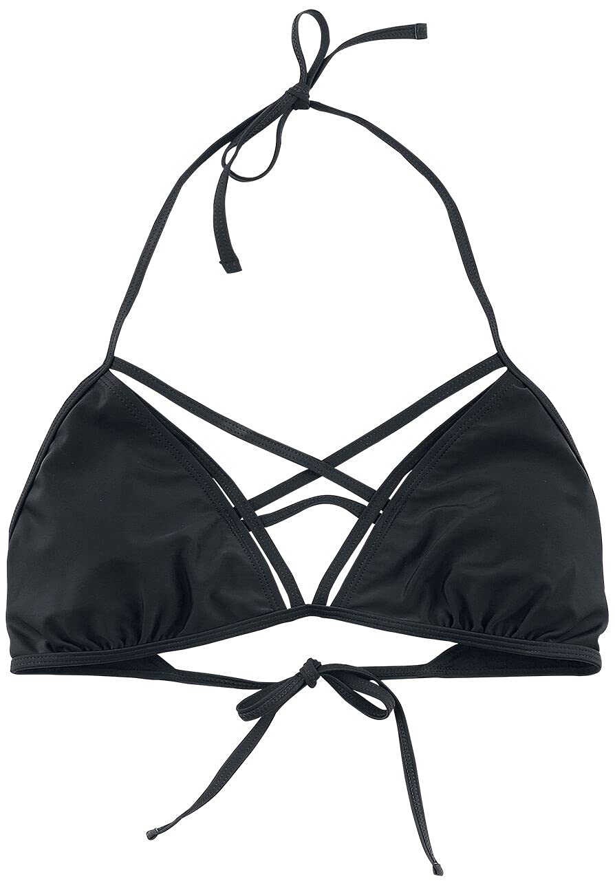 Gothicana by EMP top bikini nero XL con spalline