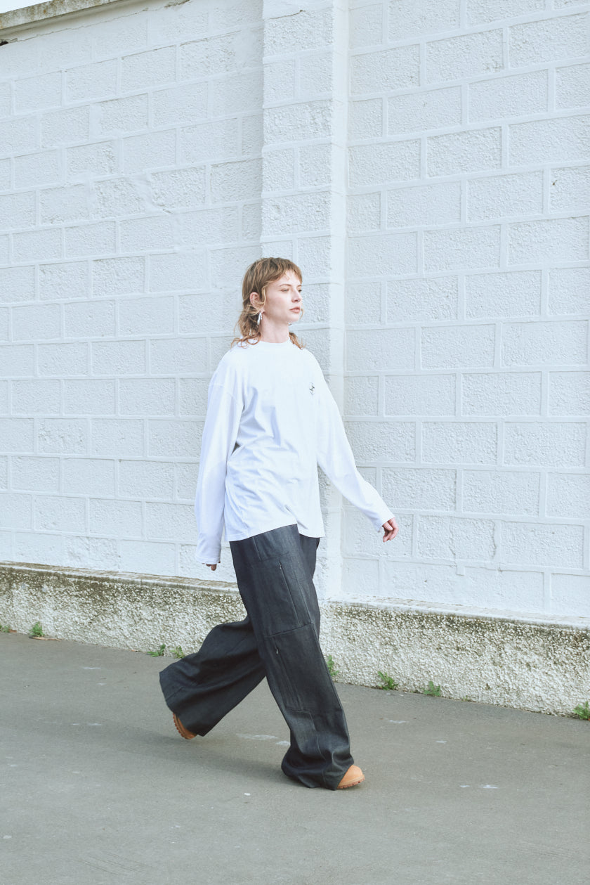Noskra Longsleeve Logo T-Shirt White maglietta cotone