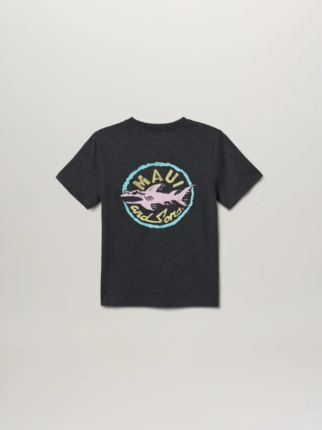Maui and Sons Aggro Boys T-Shirt Bambino Nero Squalo