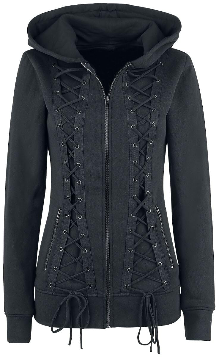 Gothicana by EMP giacca nera cappuccio 5XL gotica