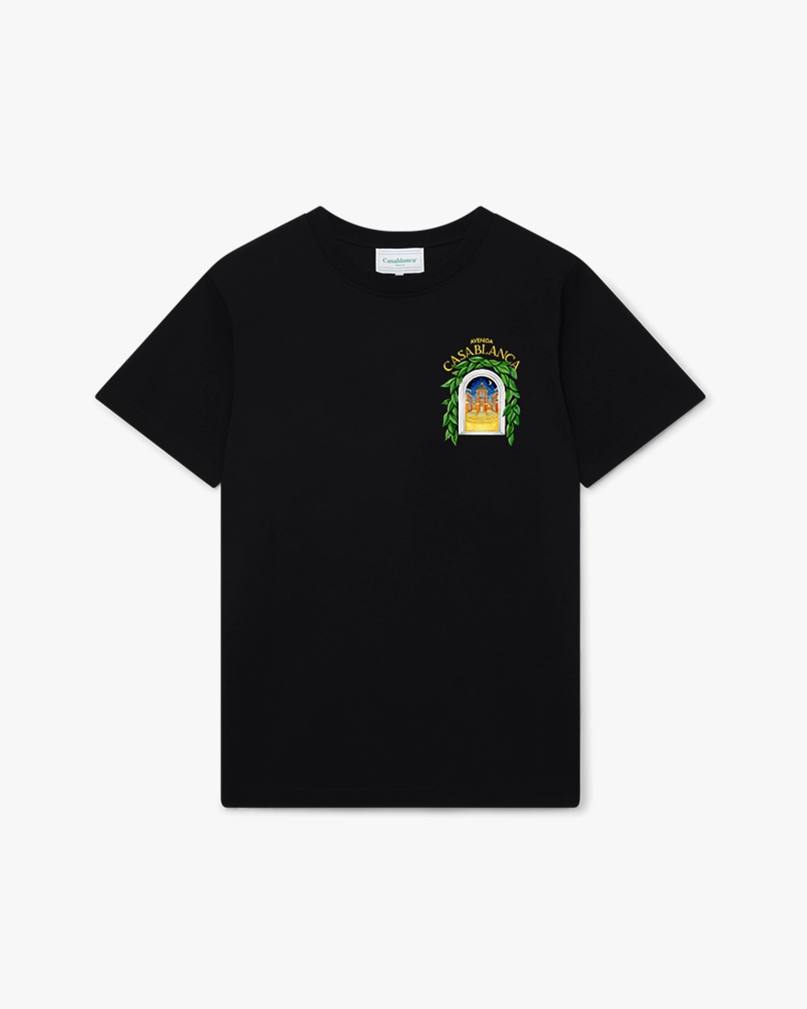 Casablanca Avenida T-shirt nera cotone