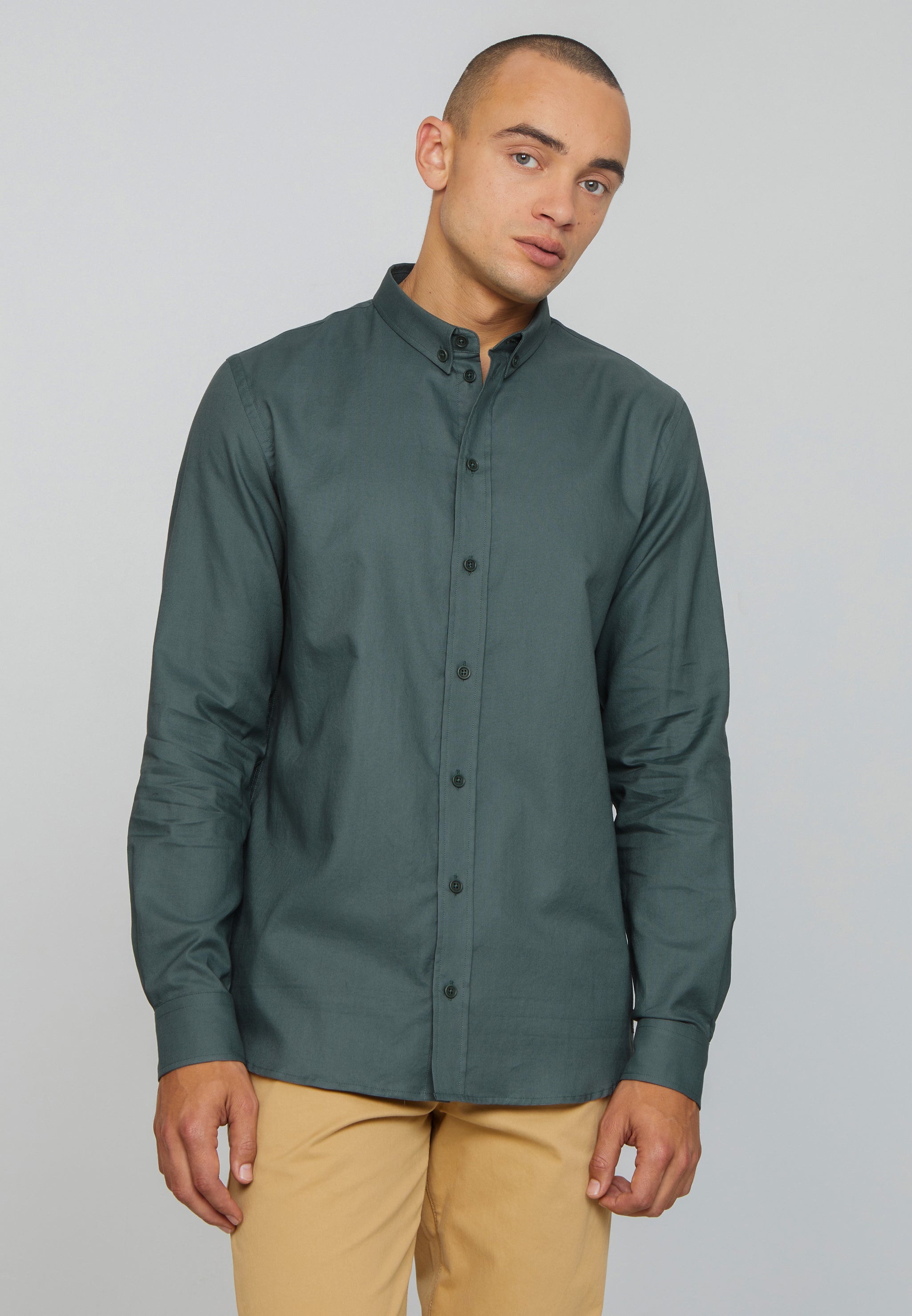 Recolution Coleus camicia uomo verde cotone bio