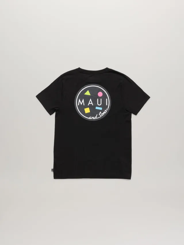 Maui and Sons Classic Cookie Logo maglietta nera cotone