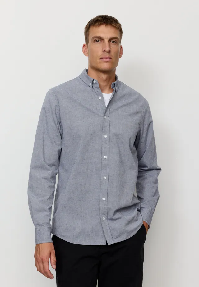 Recolution Corn camicia uomo blue cotone bio e lino