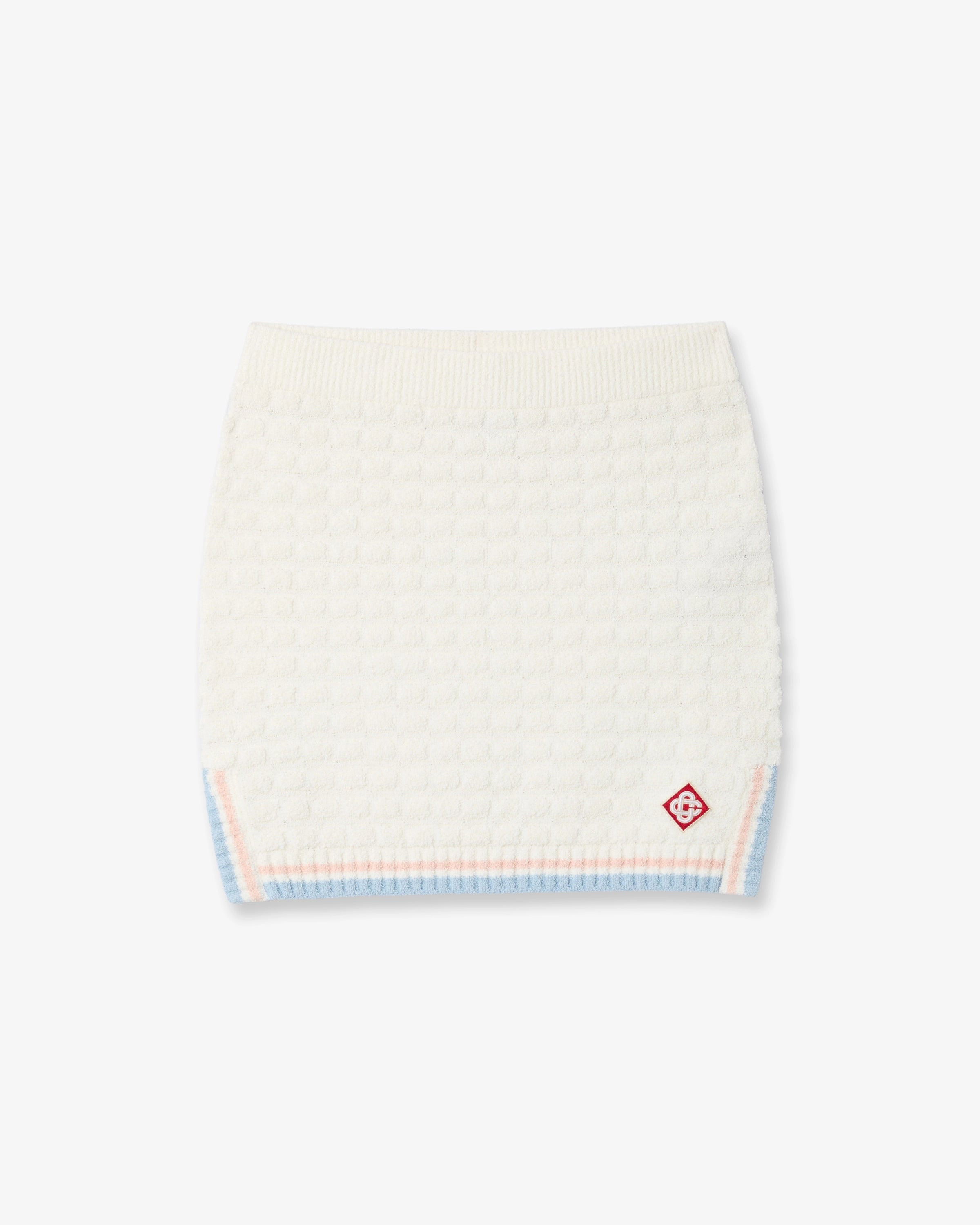 Casablanca Boucle Tennis Gonna Mini Bianca Slim