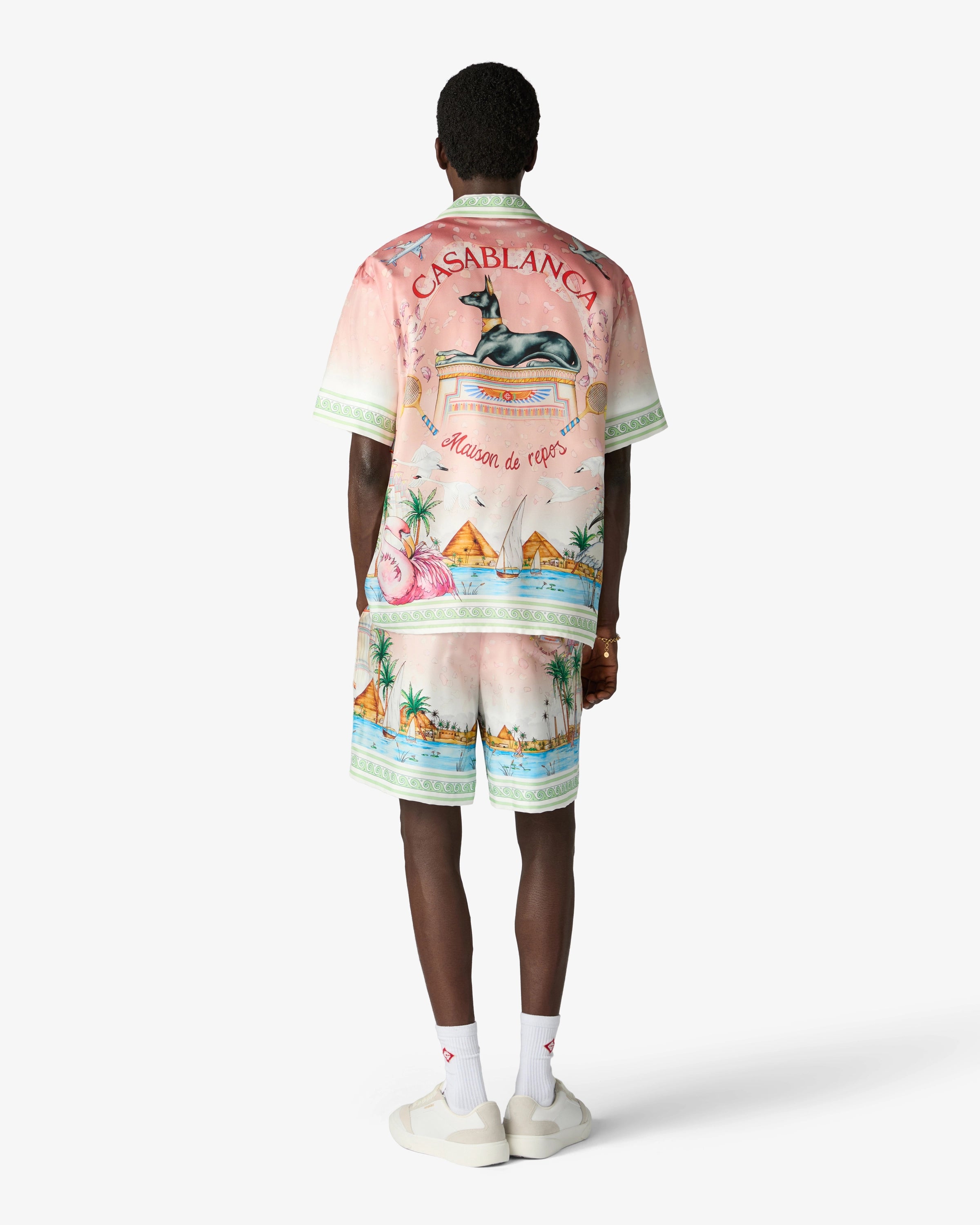 Casablanca Ethereal pantaloncini seta rosa pura