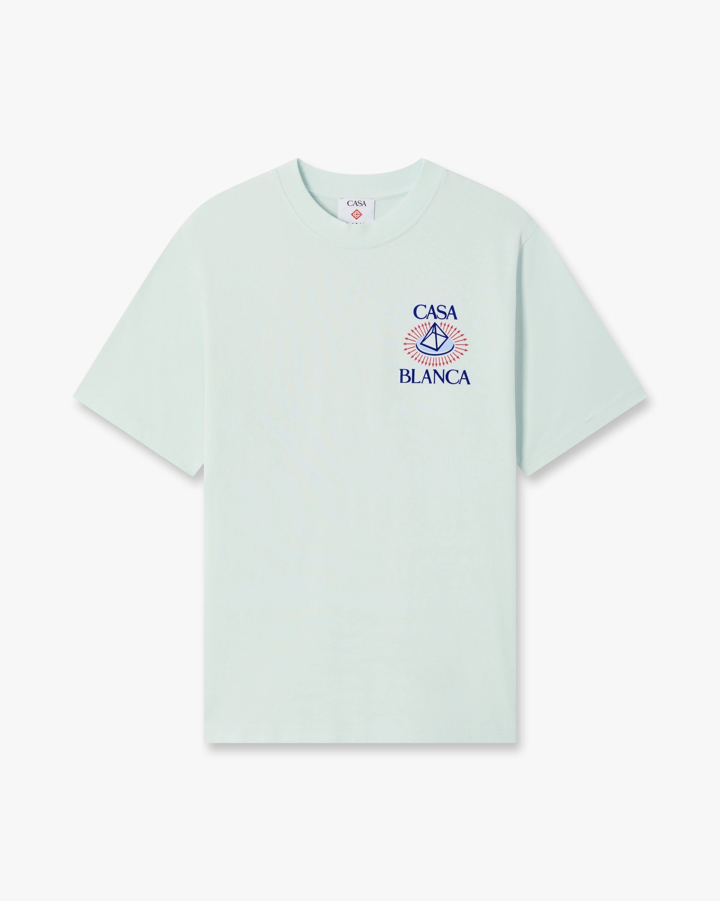 Casablanca Celestial Pyramid t-shirt cotone azzurra