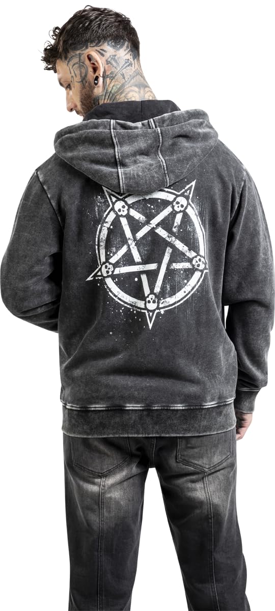 Gothicana by EMP Giacca Uomo Nera Pentagramma XL