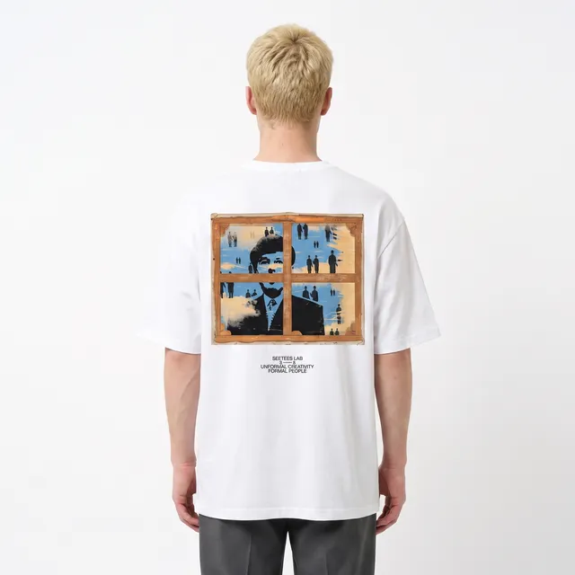 Seetees Magritte Frame t-shirt stampa arte