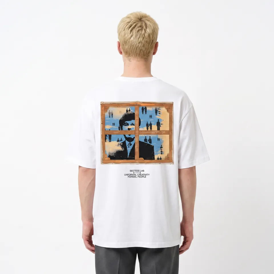 Seetees Magritte Frame t-shirt stampa arte