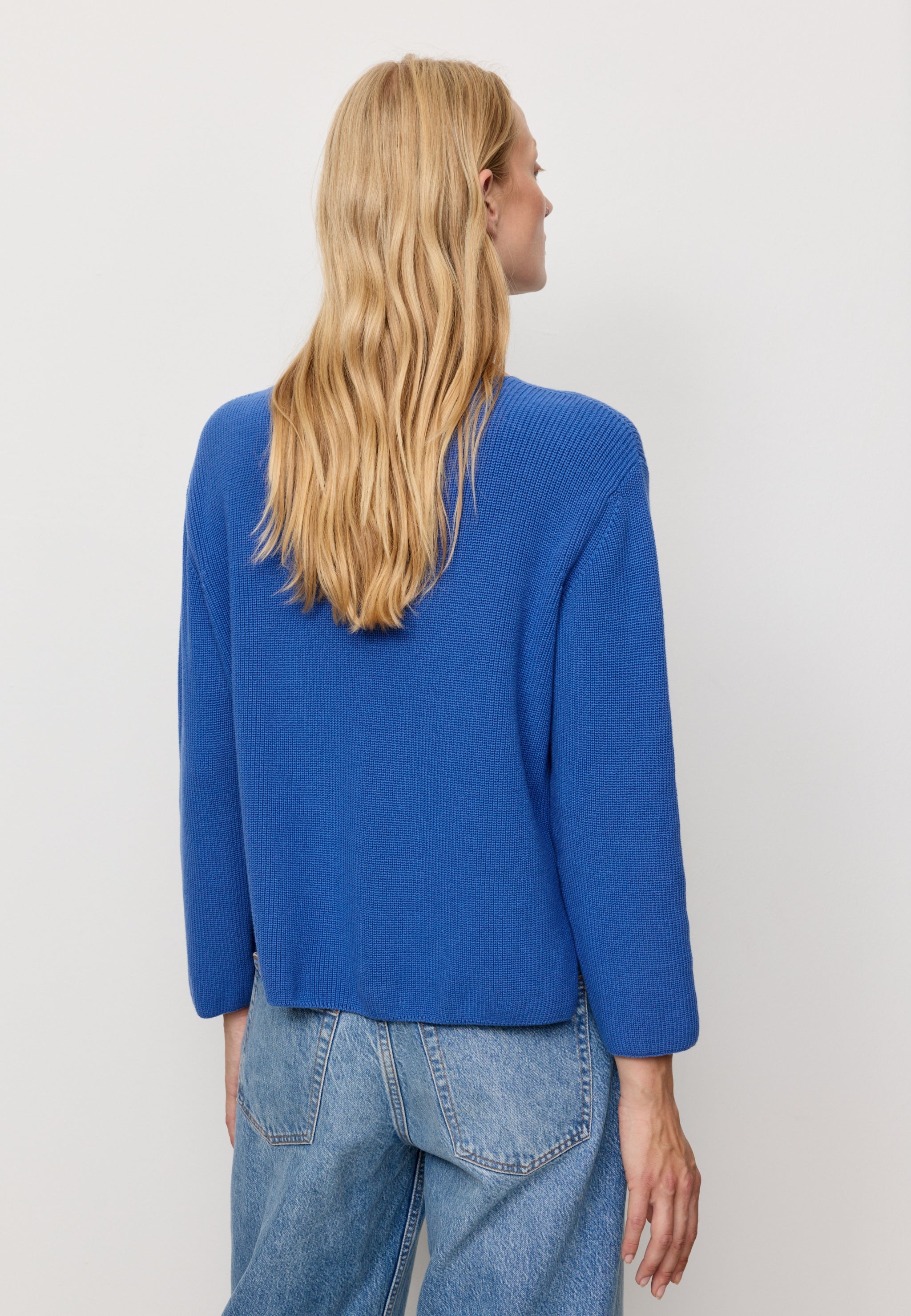 Recolution Viola maglione blu elettrico cotone bio