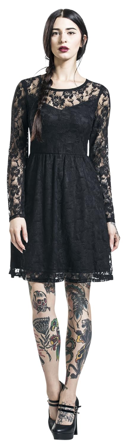 Gothicana by EMP abito nero in pizzo donna 3XL