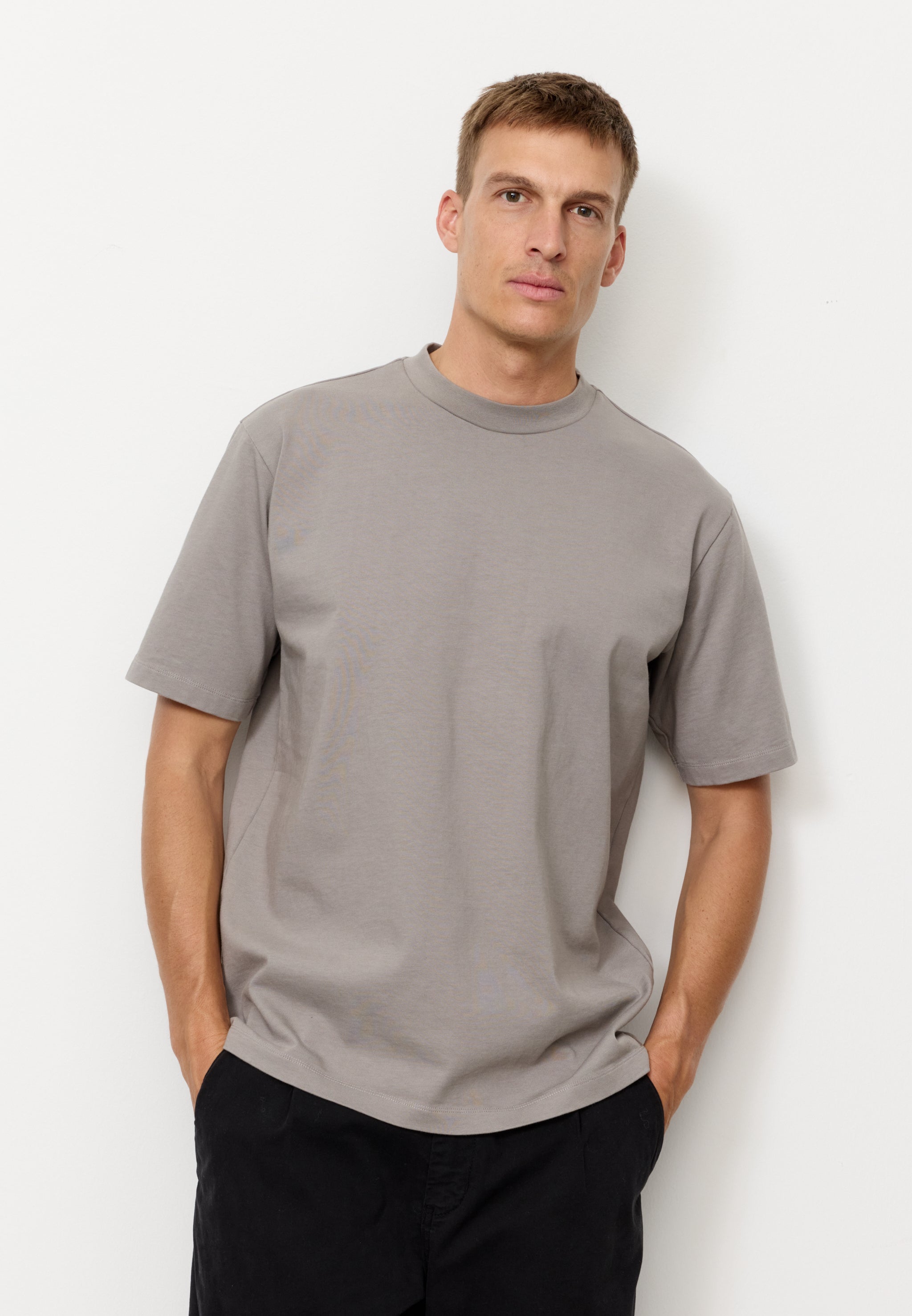 Recolution Elder t-shirt uomo greige cotone pesante