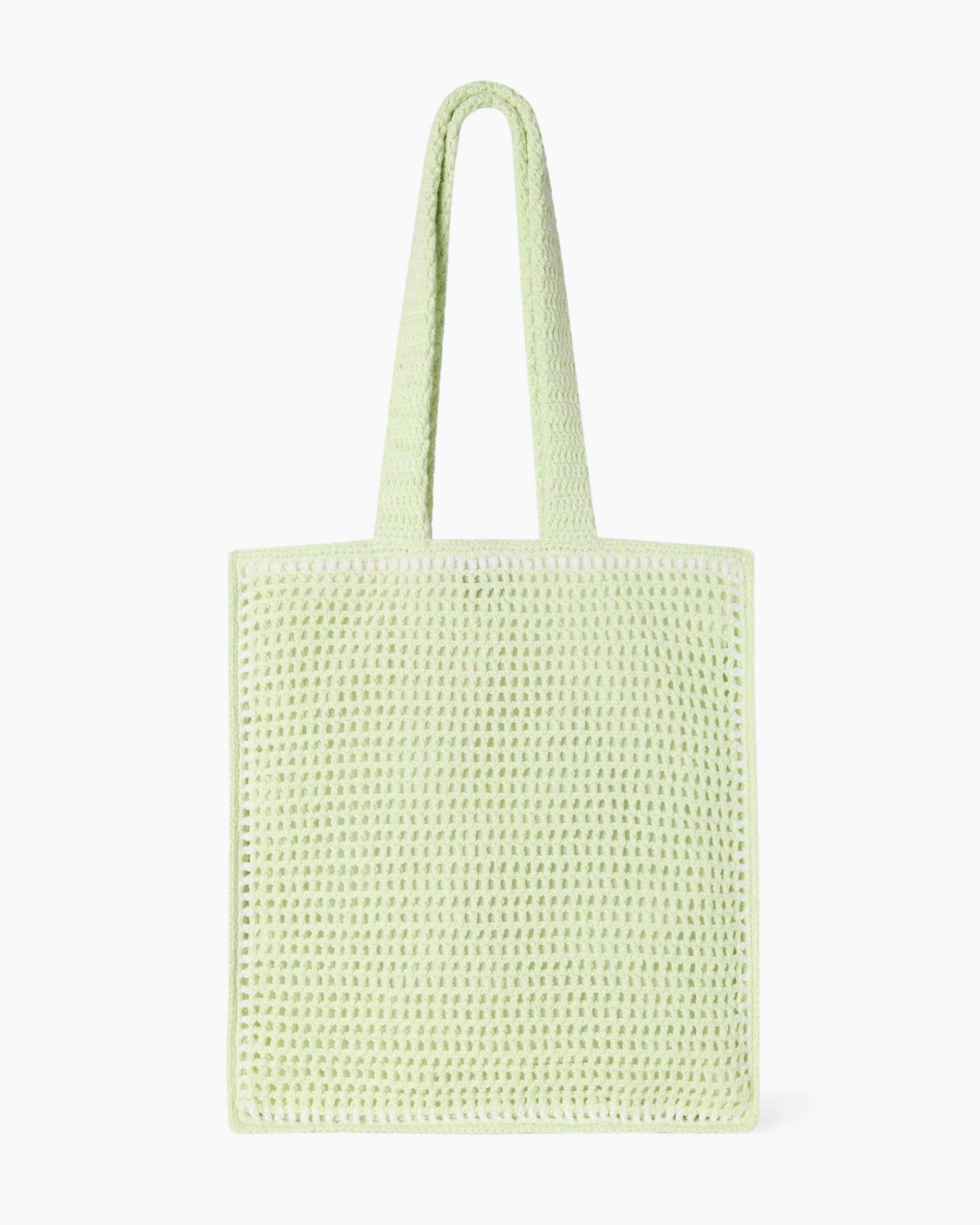 Casablanca Ladurée borsa crochet verde ricamata cotone