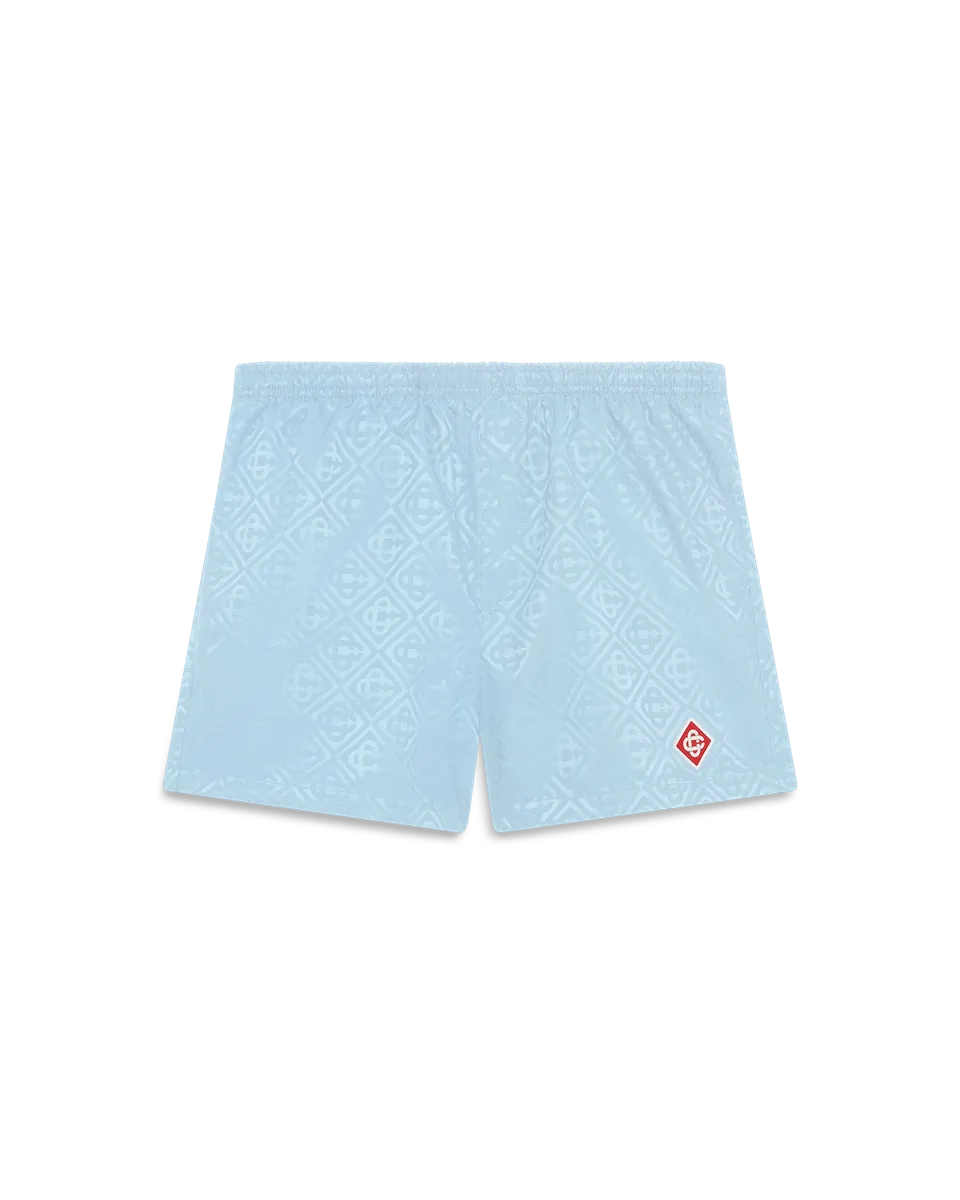 Casablanca Monogram Jacquard costume mare azzurro