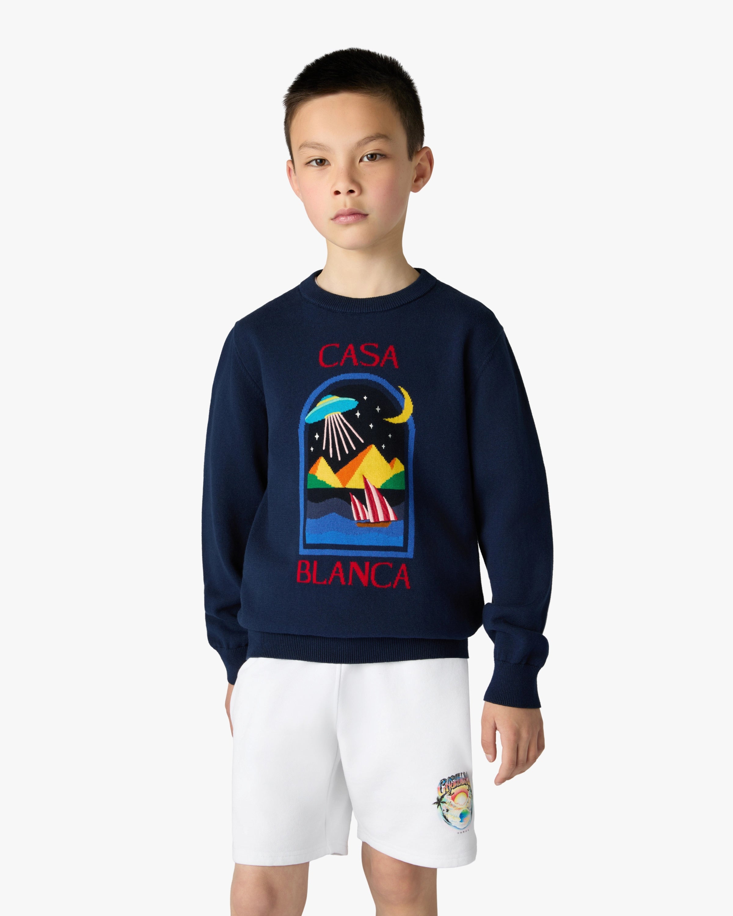 Casablanca Pyramid Abduction maglione bambino nero cotone