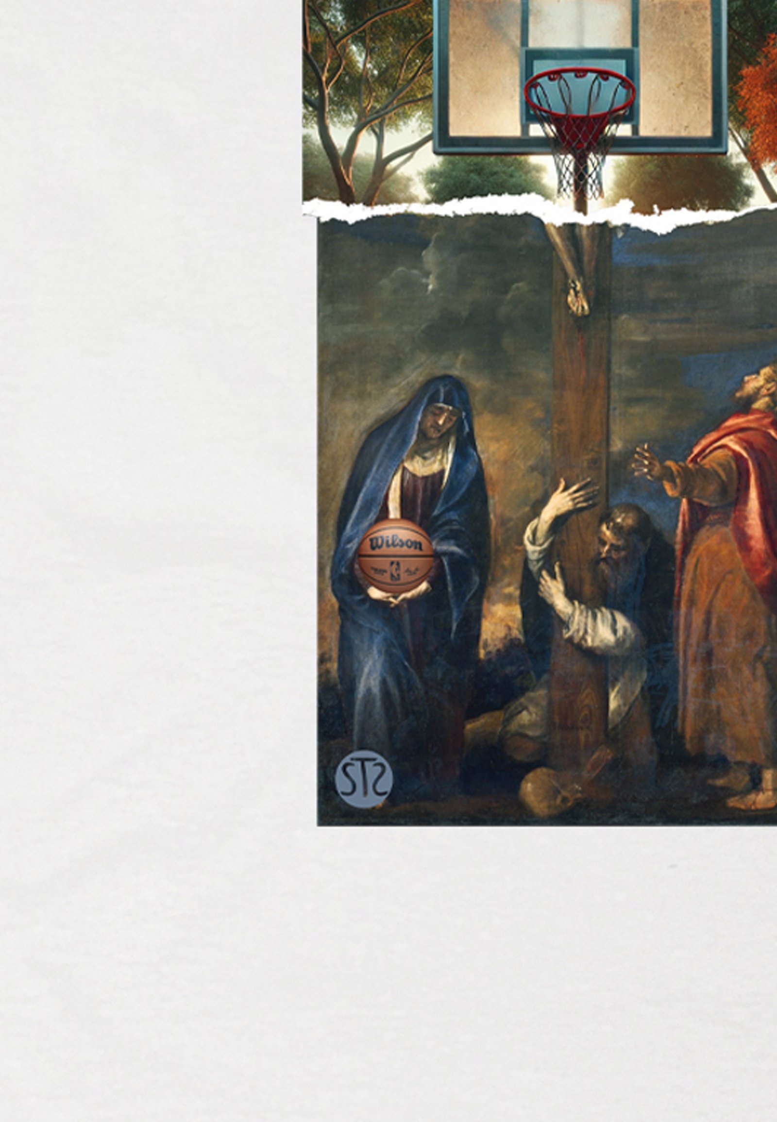 Seetees La Crocifissione t-shirt grafica Roma taglia vera