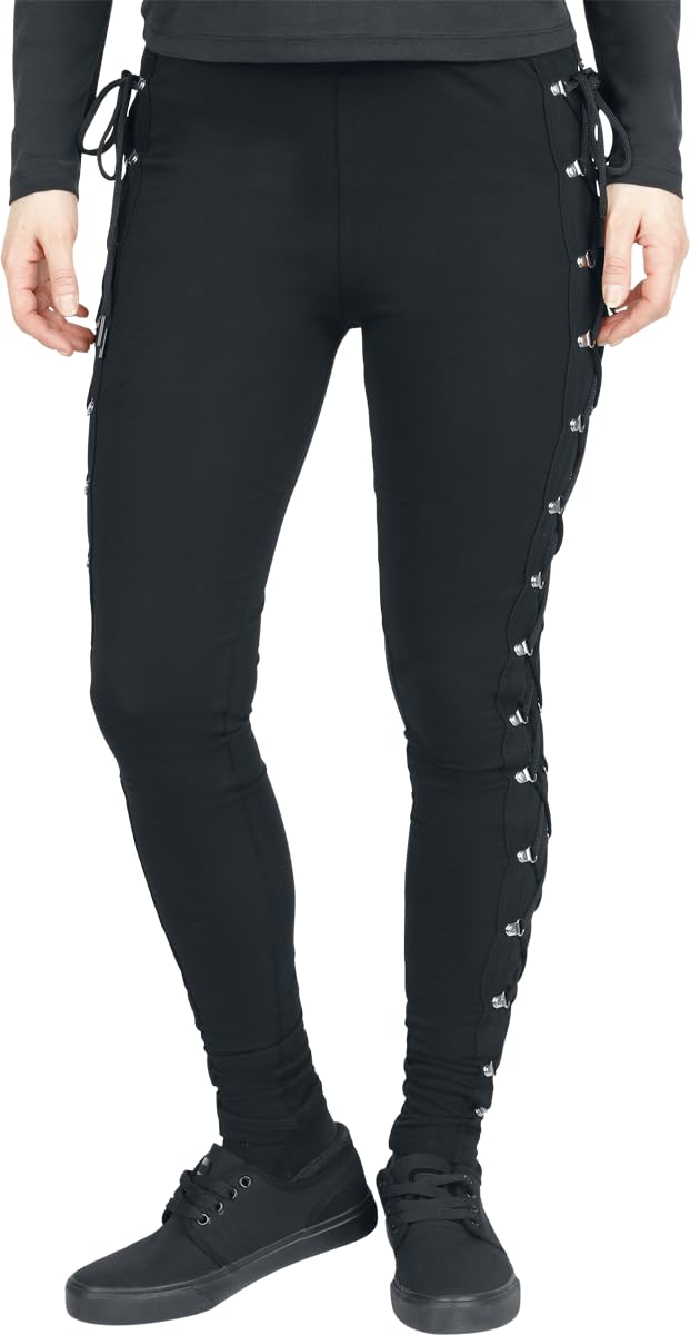 Gothicana by EMP leggings neri allacciatura taglia L