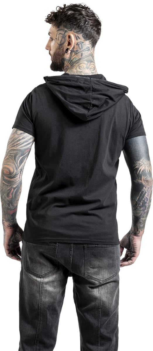 Gothicana by EMP T-Shirt Nera Cappuccio Lacci Taglia M