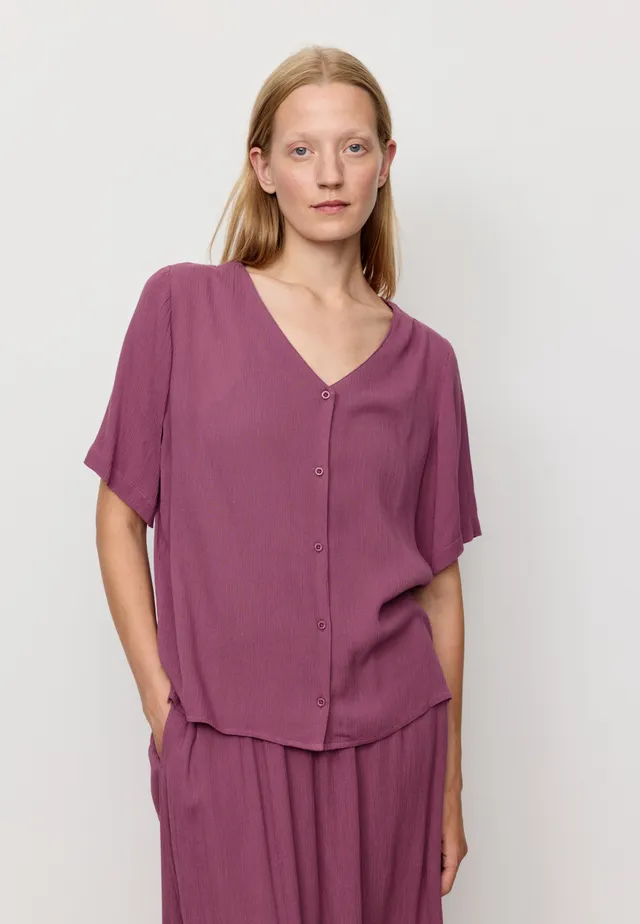 Recolution Spirea blusa bordeaux manica corta viscosa