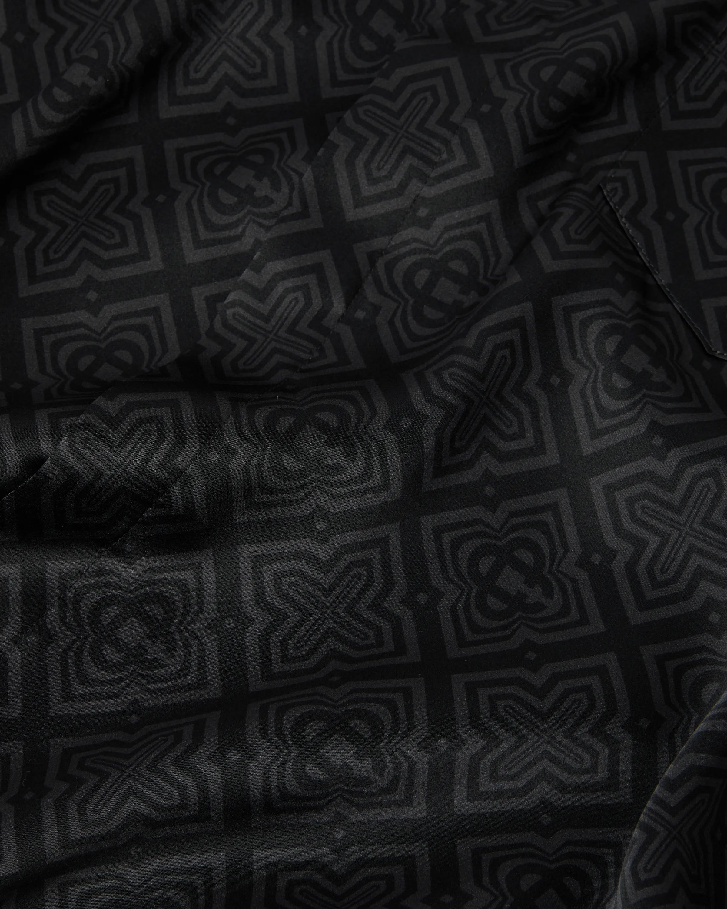 Casablanca Radiating Monogram camicia nera seta uomo
