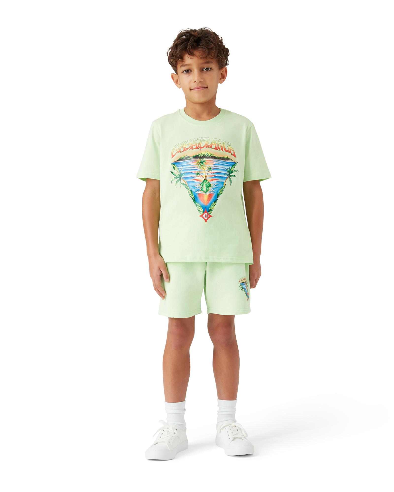 Casablanca Innocence Triangle shorts bimbo verdi cotone