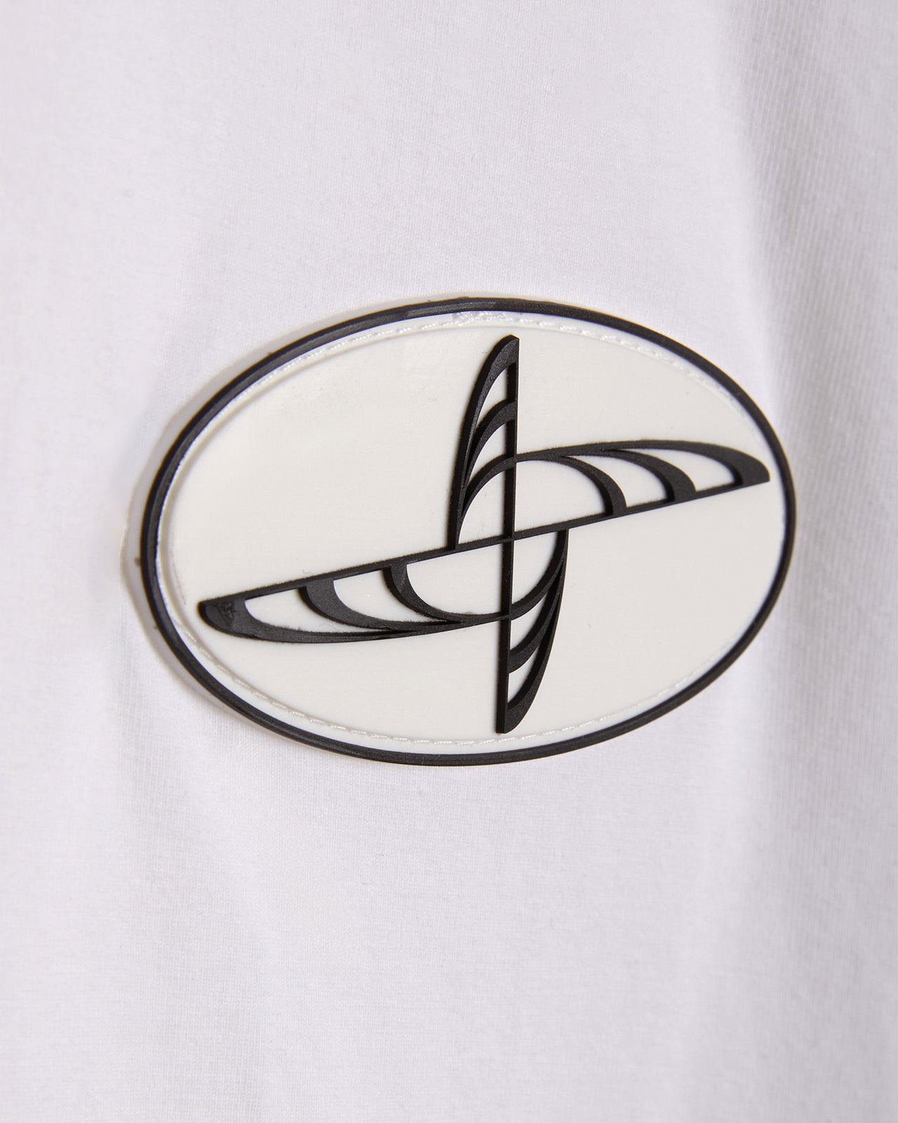 Noskra Logo t-shirt bianca cotone patch cucita