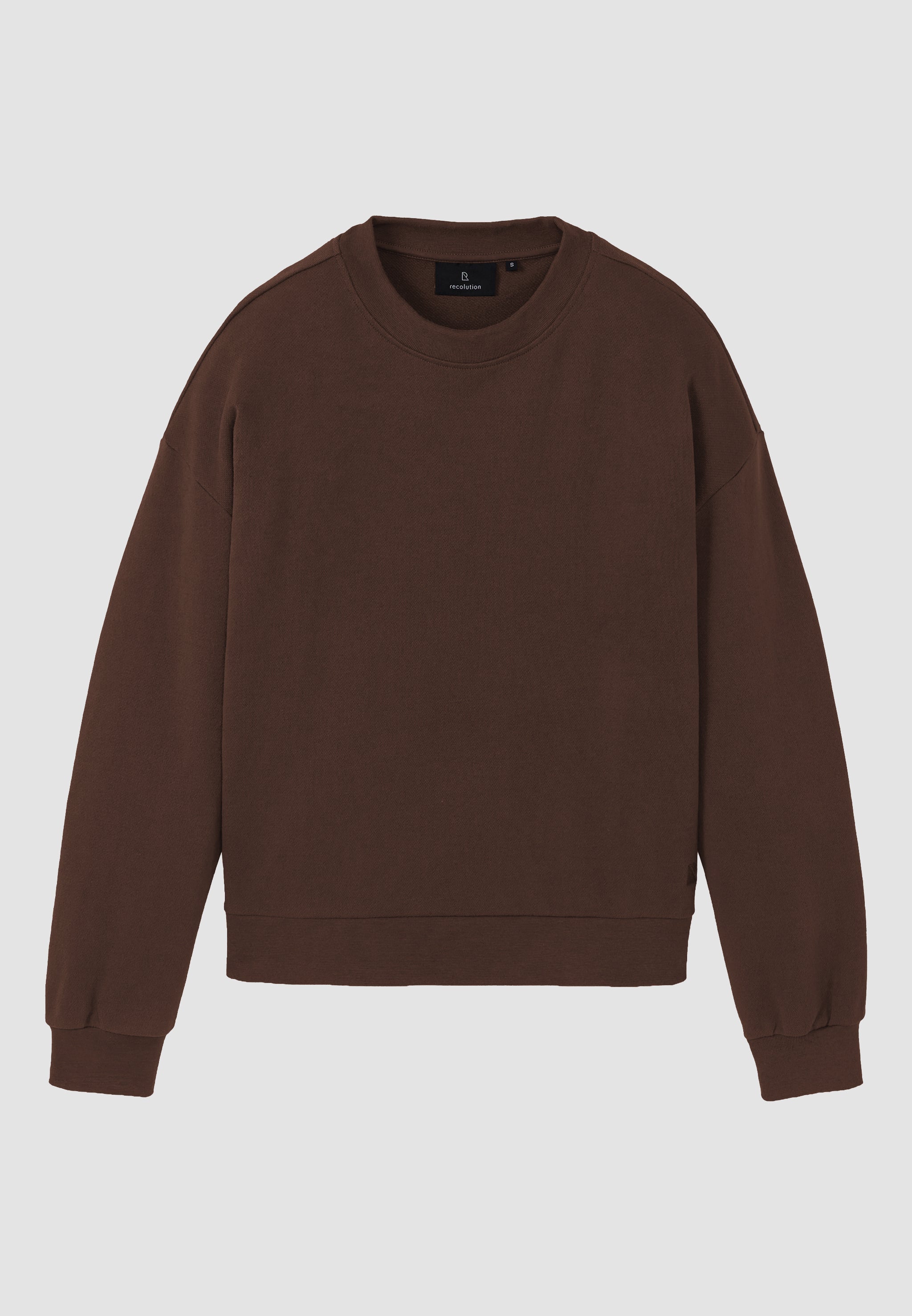 Recolution NERINE felpa chocolate cotone bio loose fit