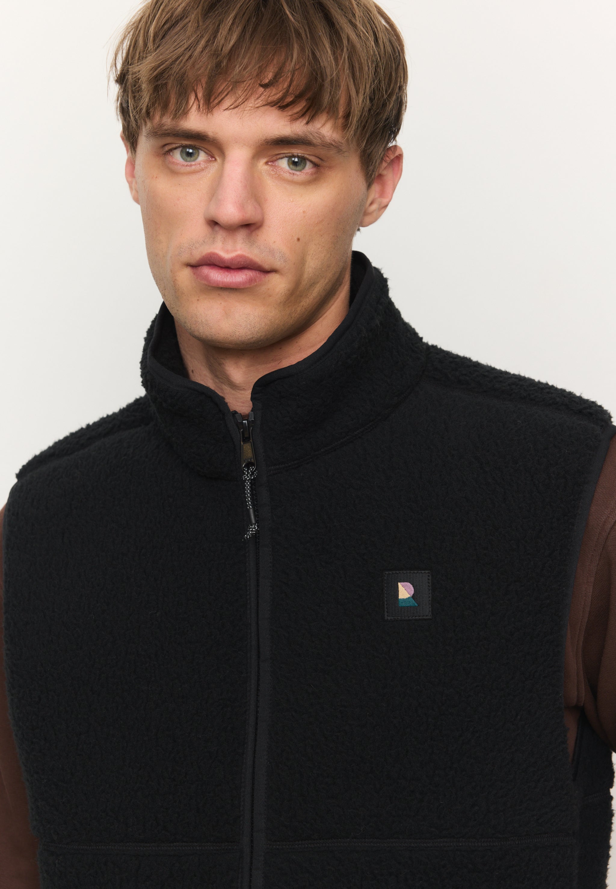 Recolution Teasel gilet nero pile riciclato