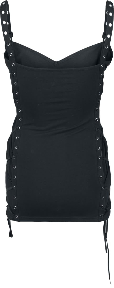 Gothicana by EMP top nero borchie allacciatura XXL