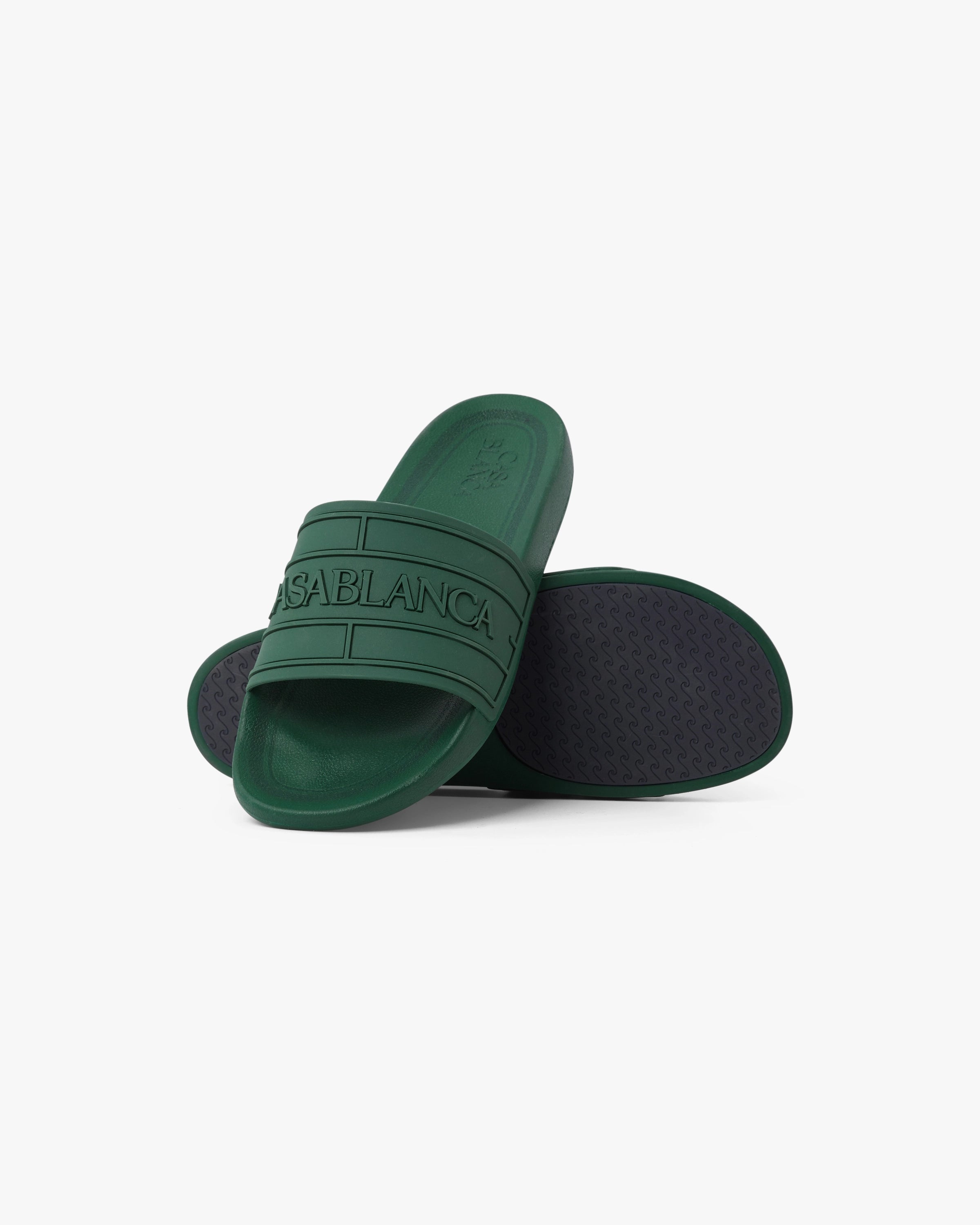 Casablanca Logo ciabatte piscina verdi gomma