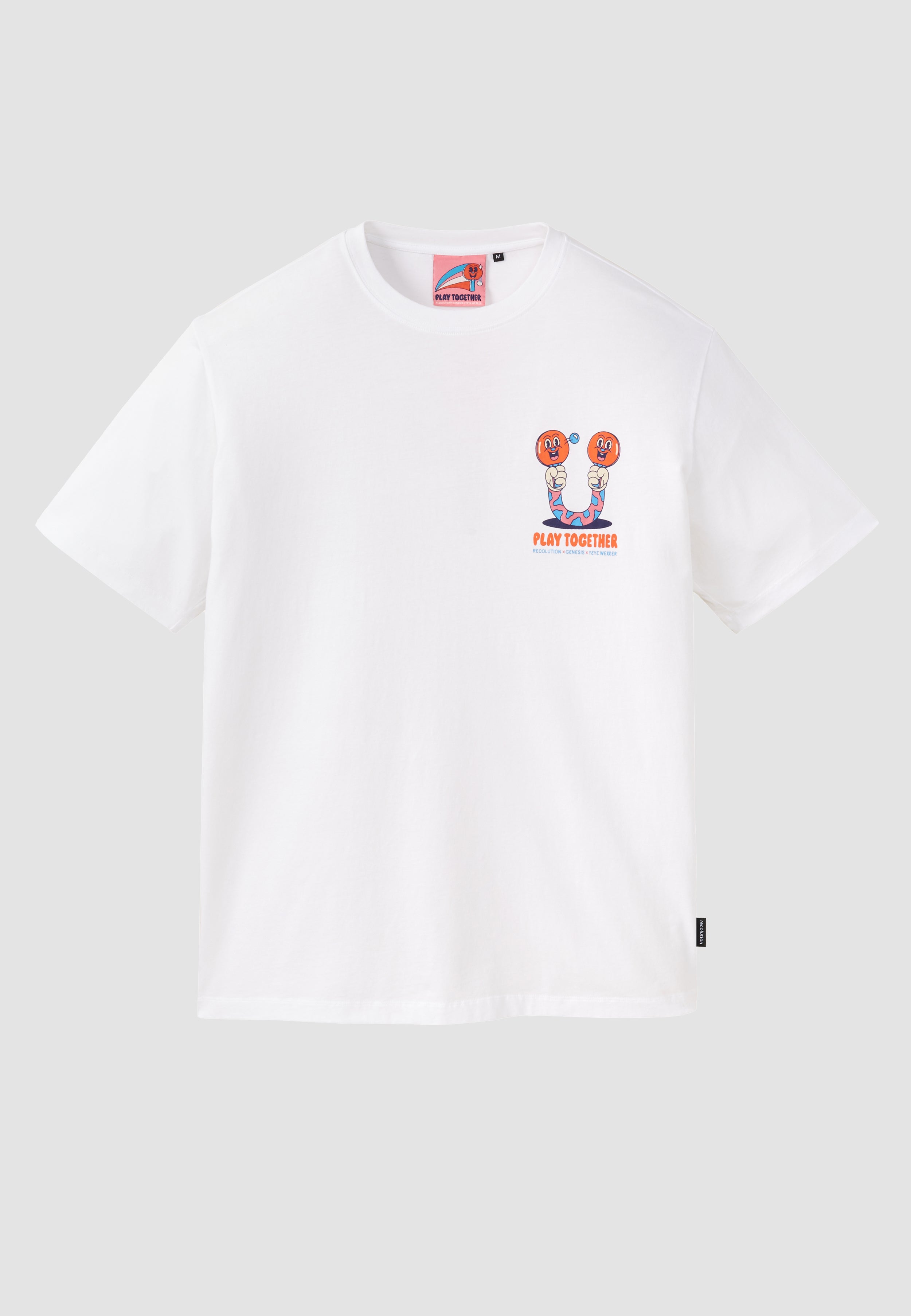 Recolution Aposeris Play Together t-shirt bianca cotone bio