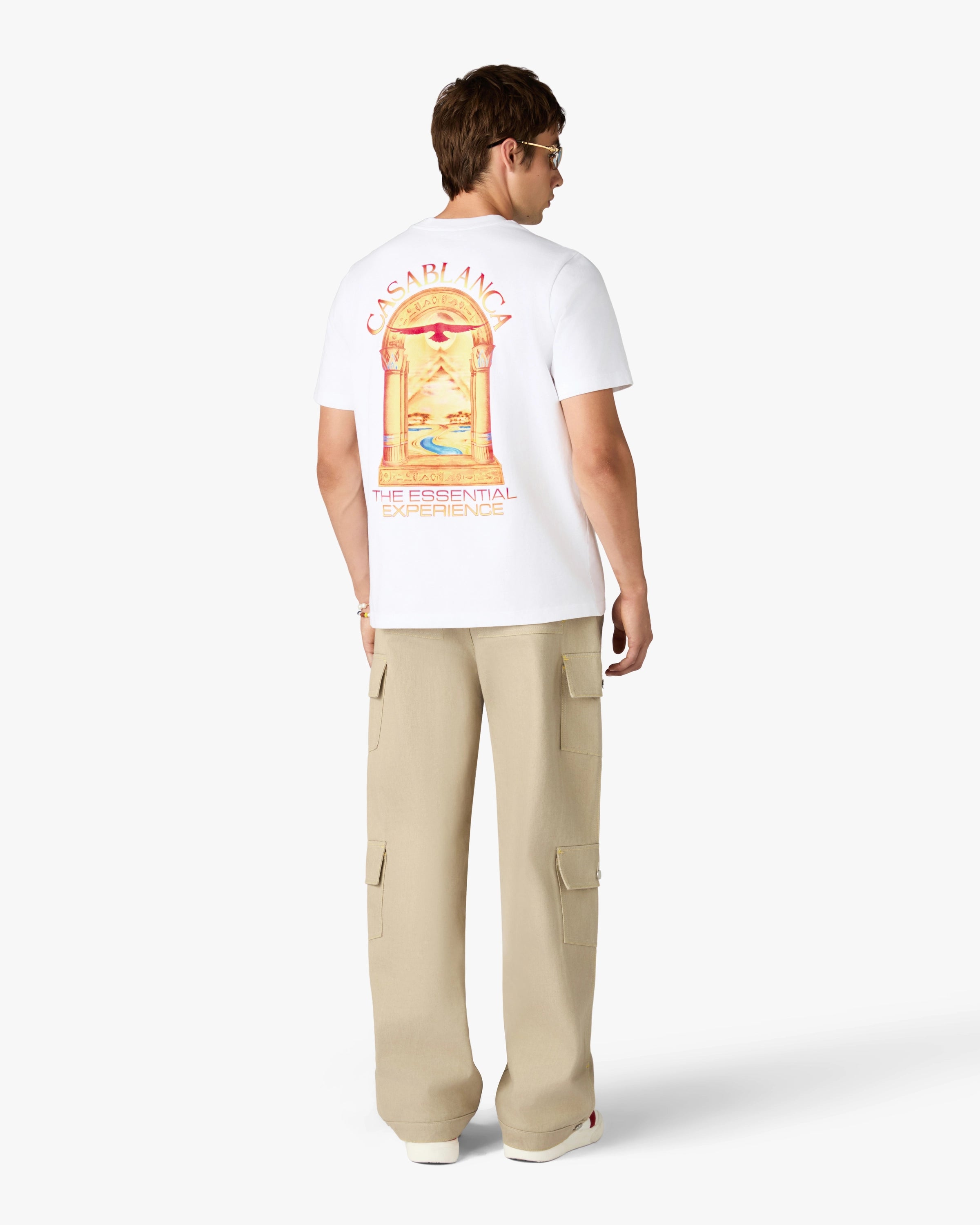 Casablanca Hermons Mirage L'Arche t-shirt bianca stampa