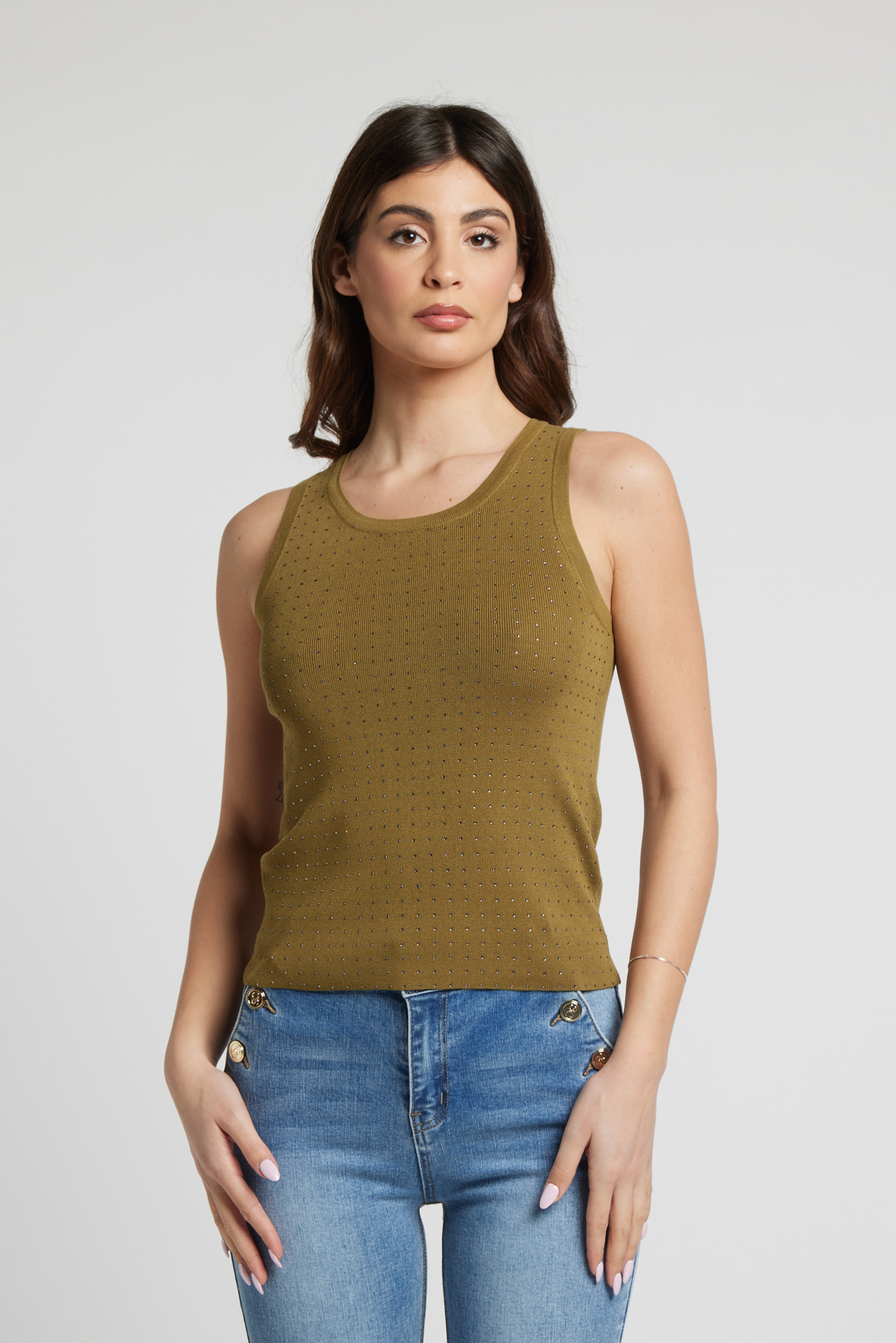 Sarah Chole SM9239 top donna tinta unita
