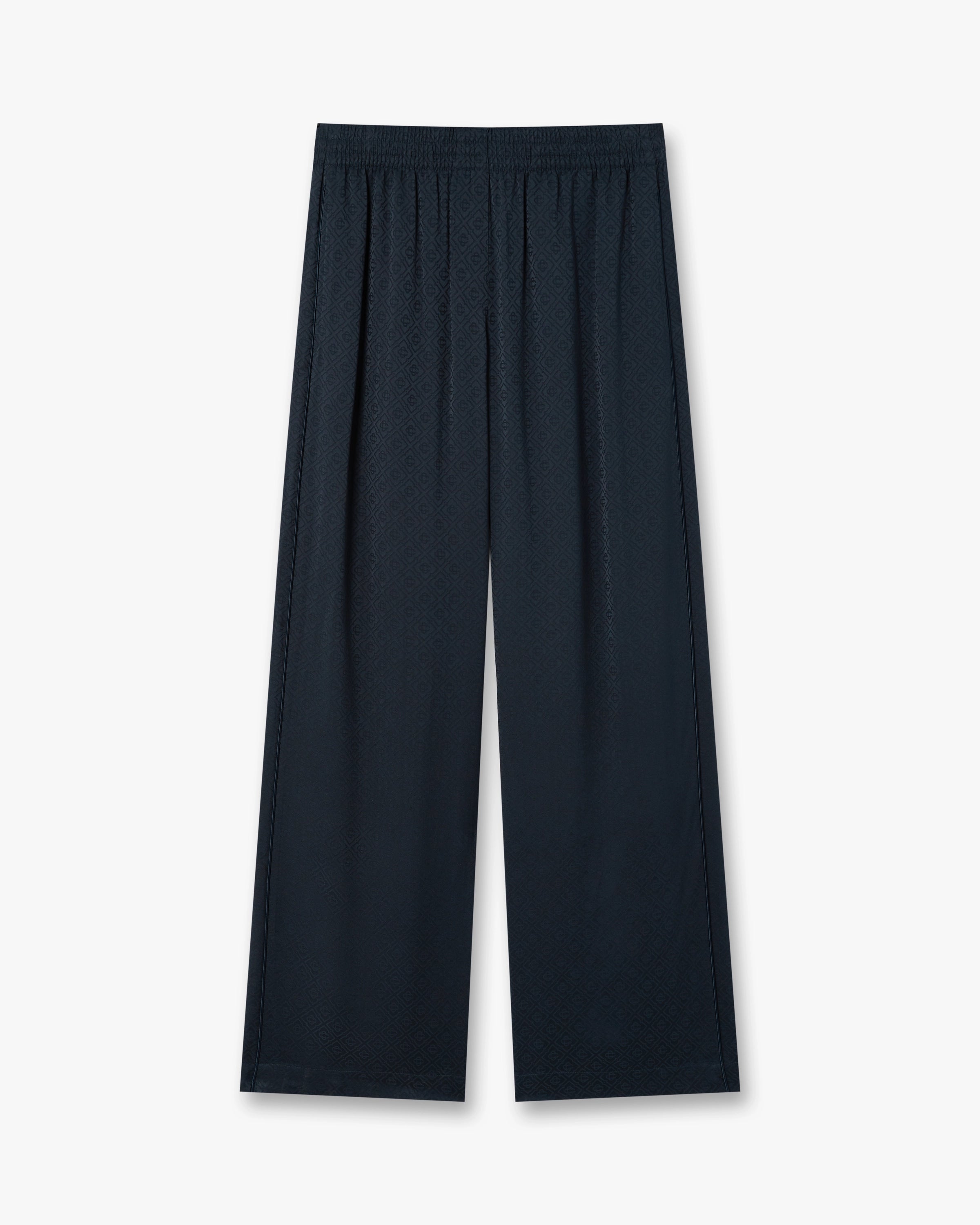 Casablanca Monogram pantaloni tuta viscosa navy