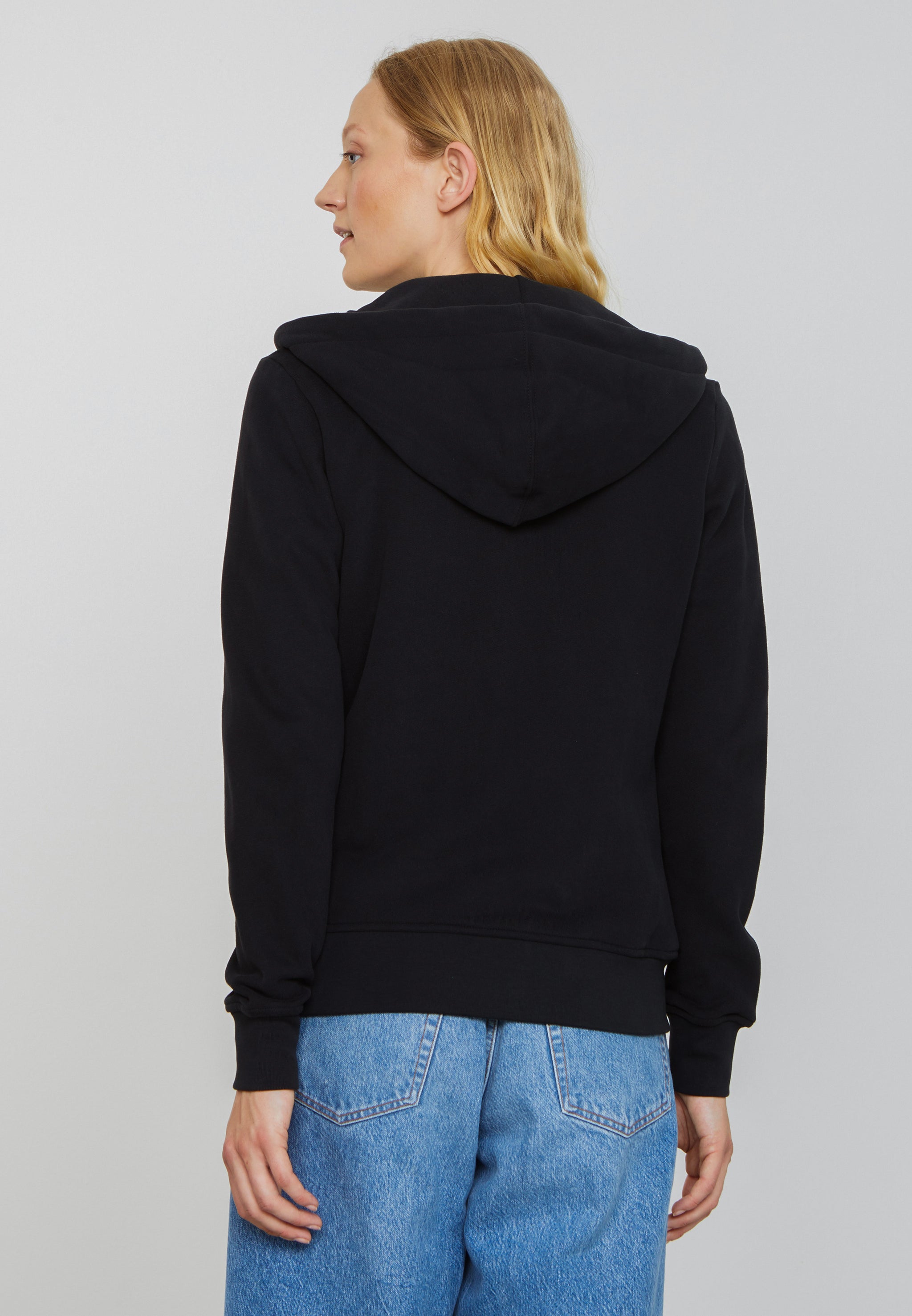 Recolution Dahlia felpa zip nero cotone bio