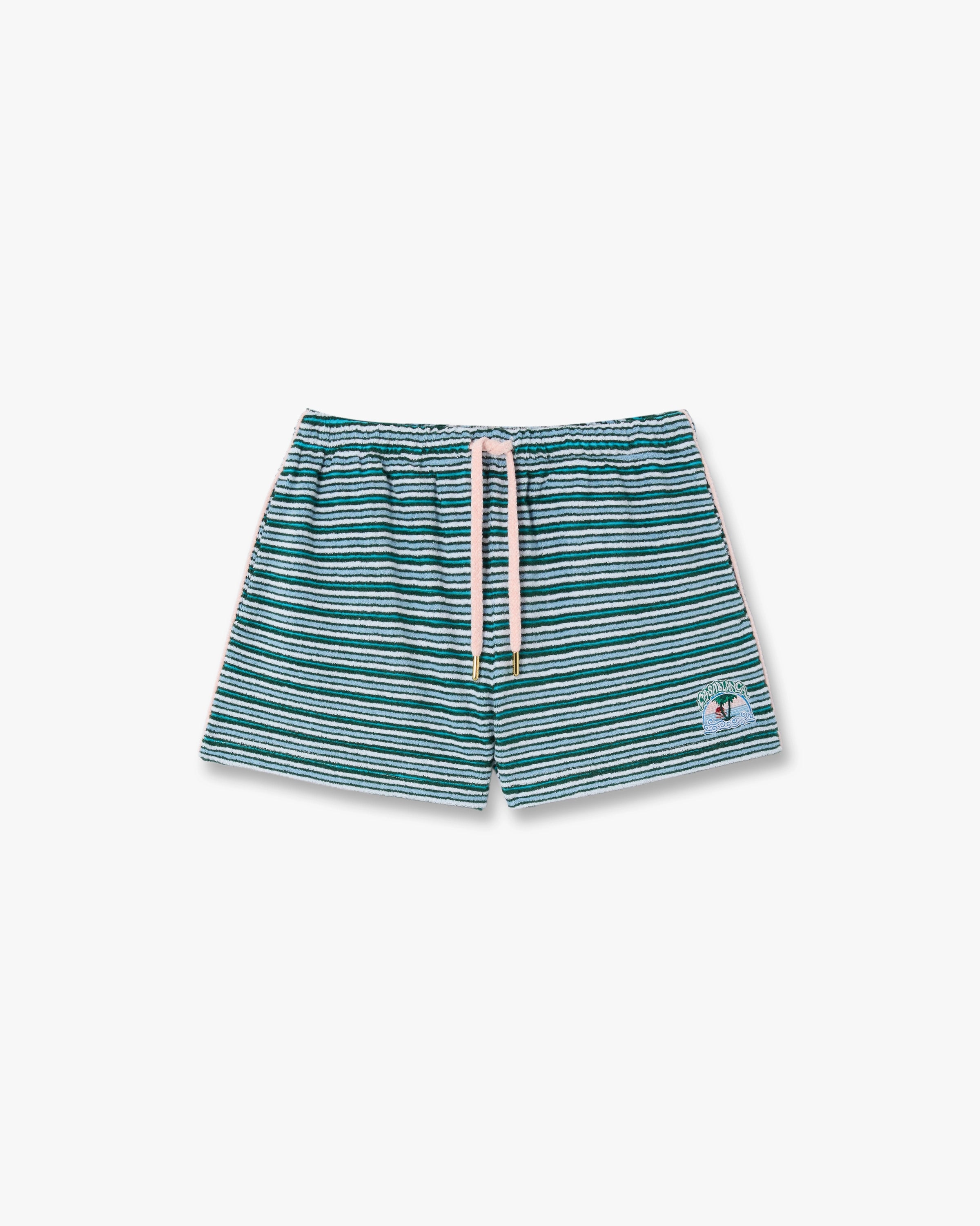 Casablanca Palm Tree shorts spugna verde rilassati