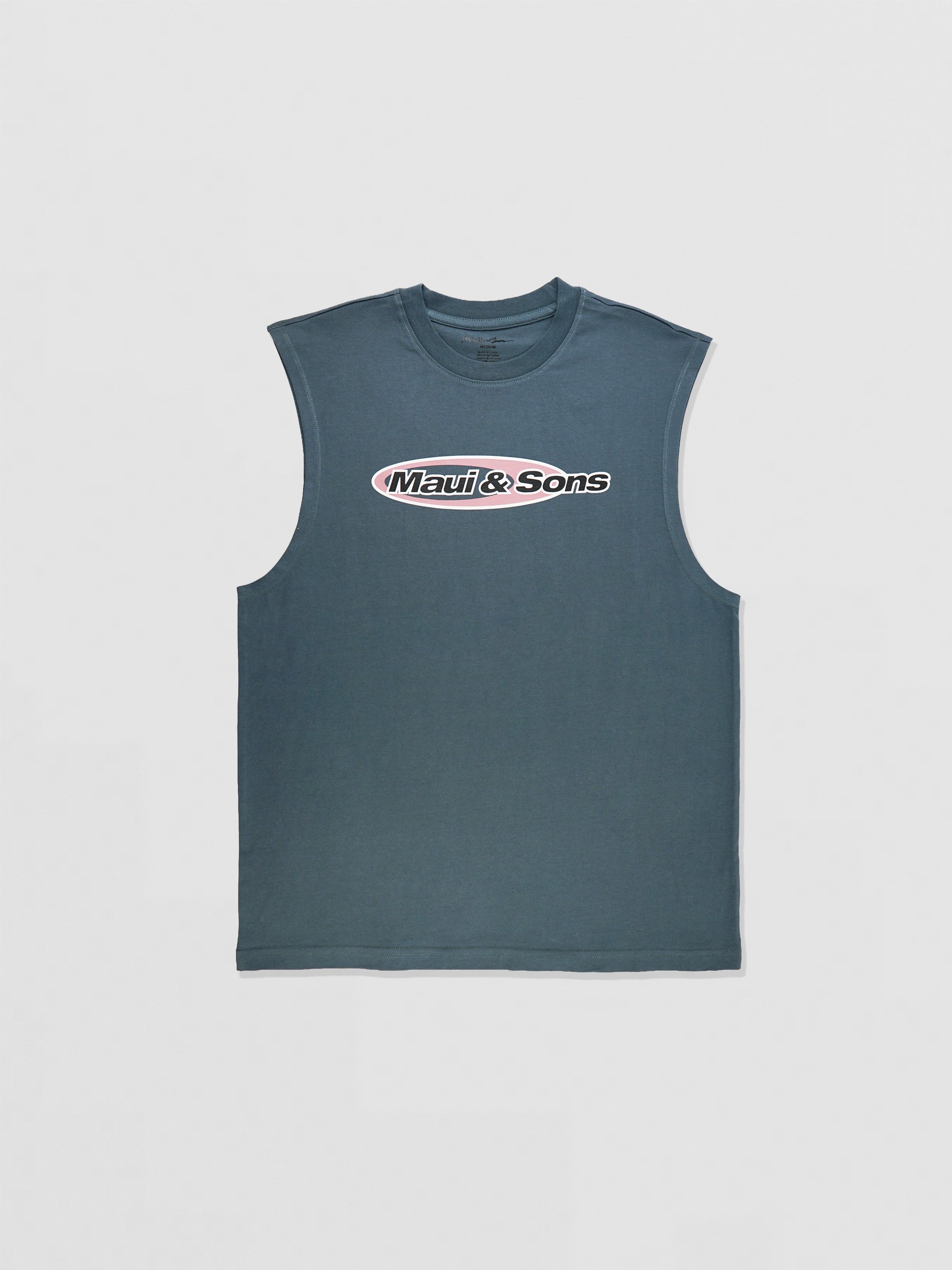 Maui and Sons Flying Disc canotta vaniglia cotone sport