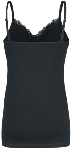 Gothicana by EMP Top Nero Pizzo Collo S Gotico