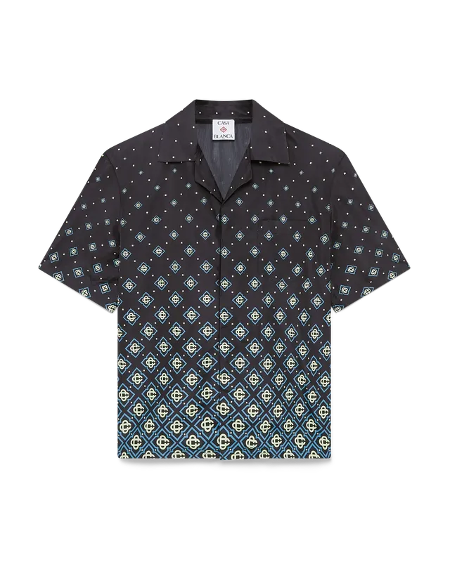 Casablanca Degrade Monogram Camicia Mare Nera