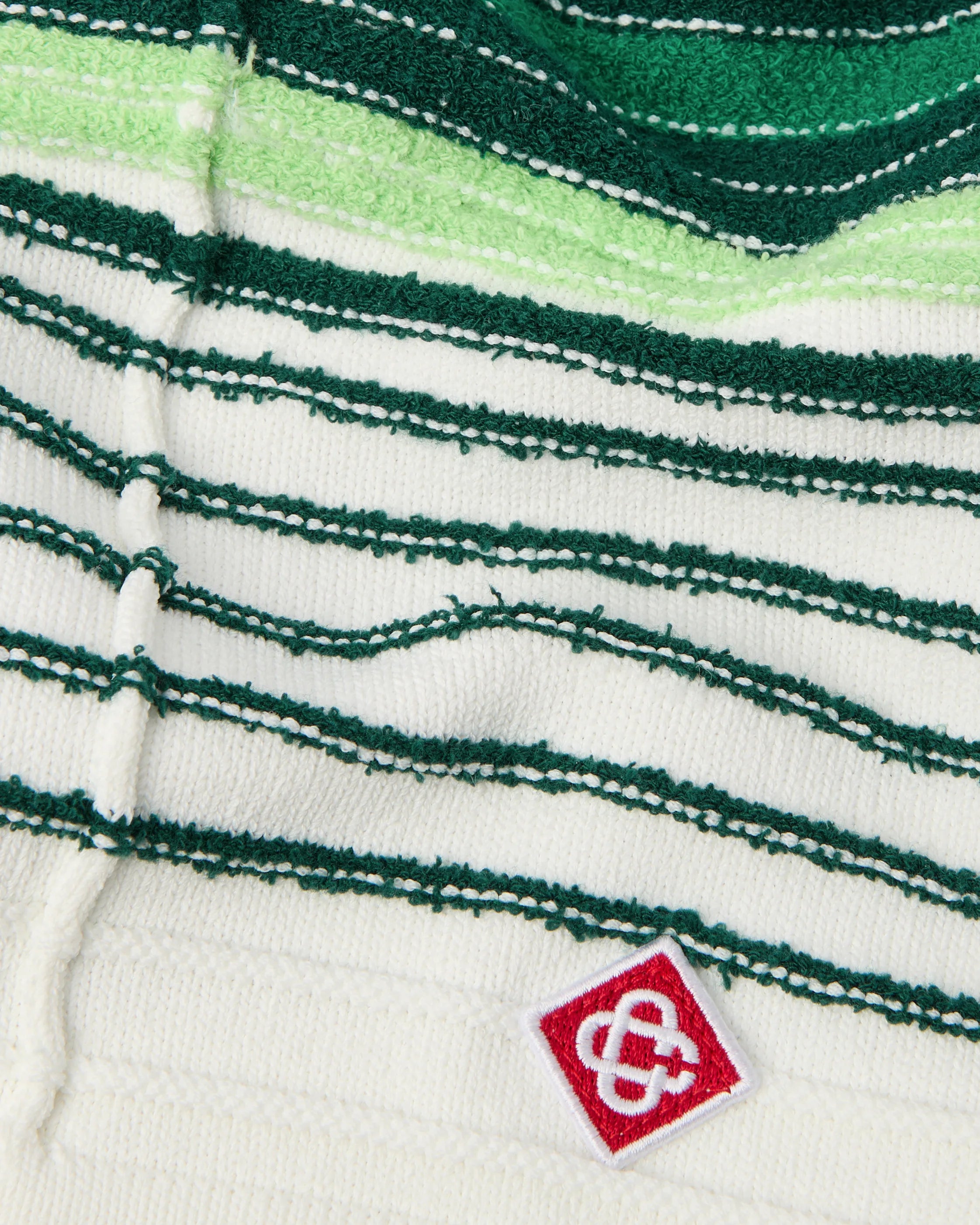 Casablanca Boucle Stripe shorts donna verde