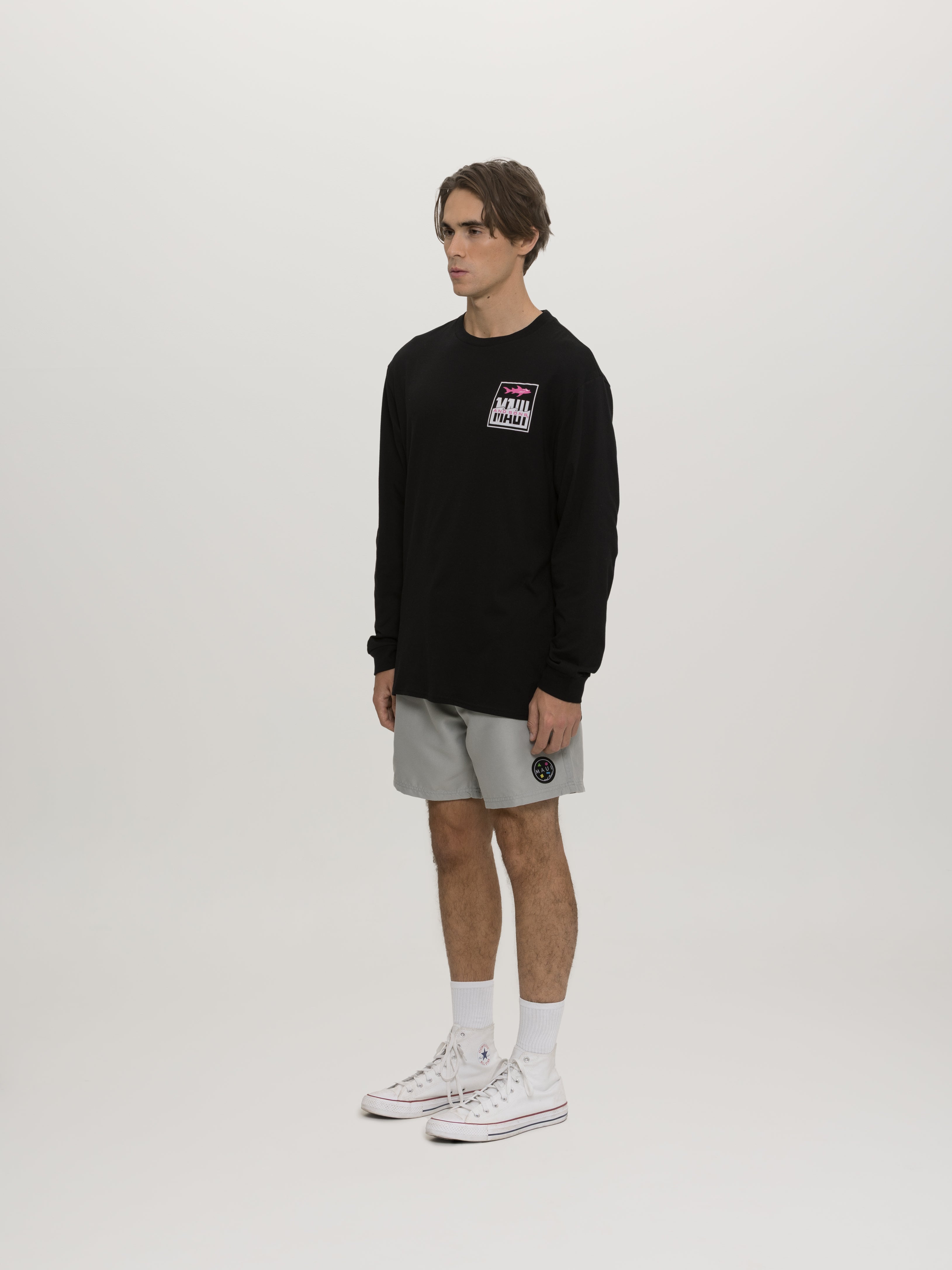 Maui and Sons Classic Fish Out Of Water maglia manica lunga bianca