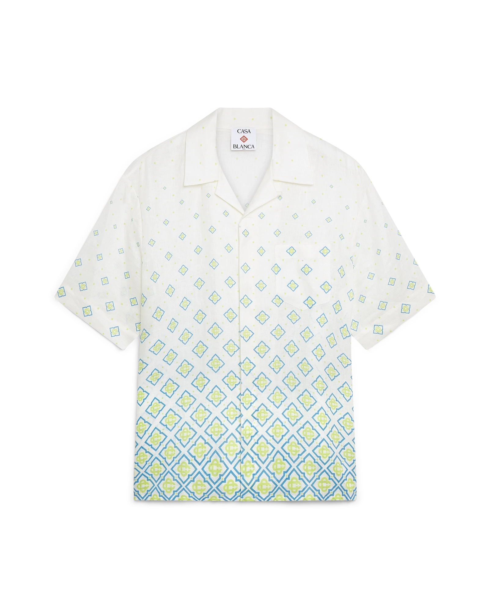 Casablanca Degrade Monogram camicia lino beige uomo