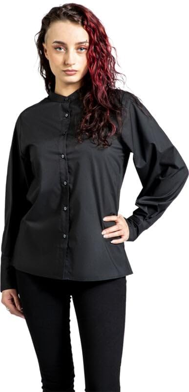 Gothicana by EMP Dark Romance blusa donna nera taglia L gotica