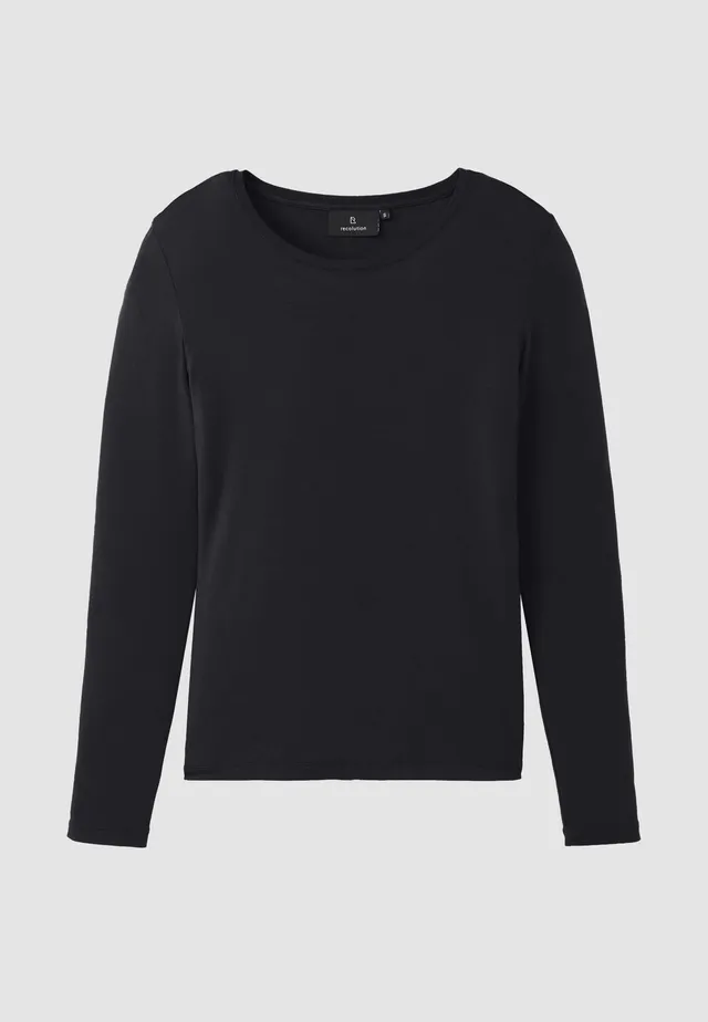 Recolution Avenuela maglia manica lunga nera modal