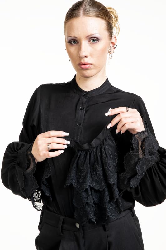 Gothicana by EMP Countess Bathory Camicia Donna Nero L Blusa