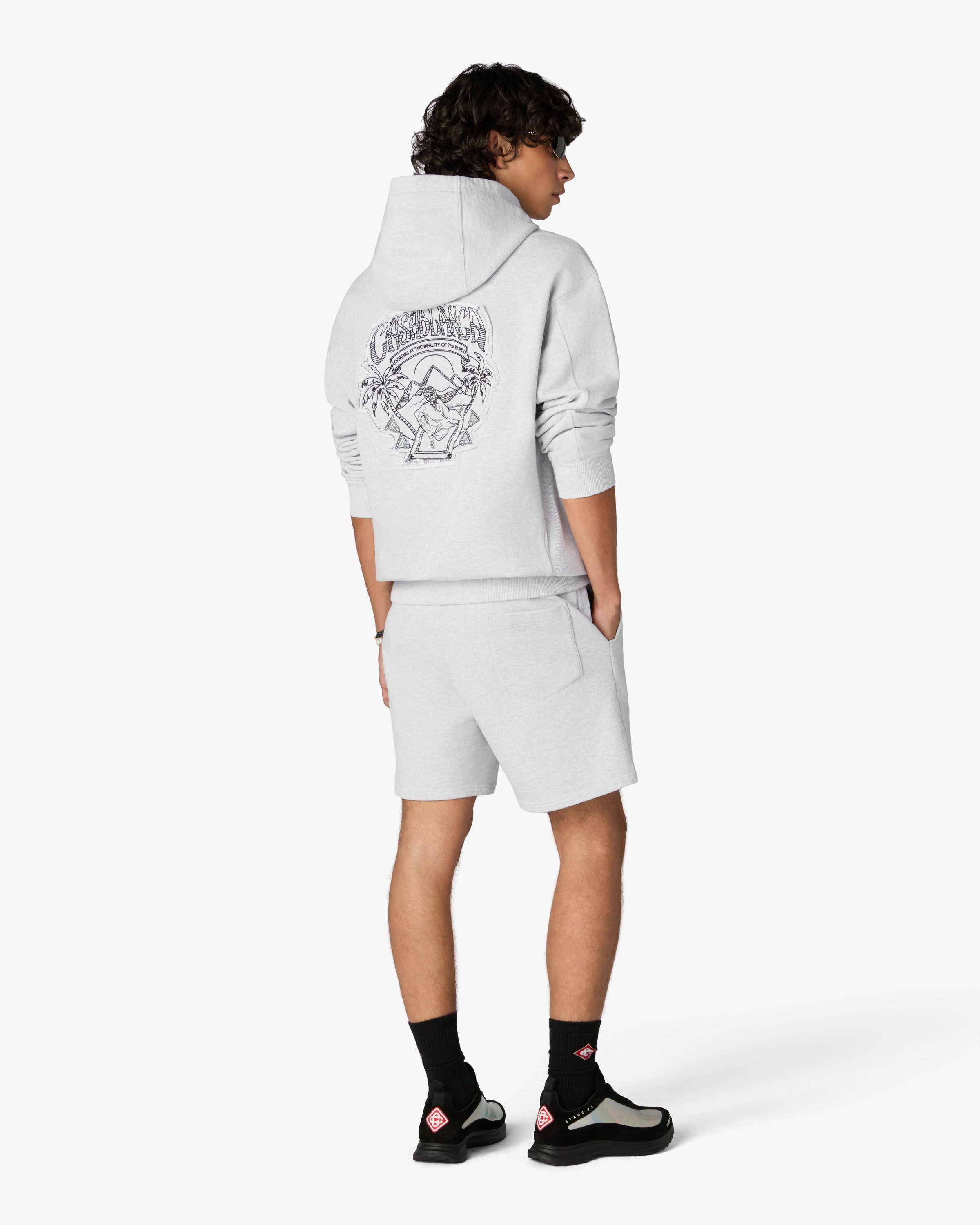 Casablanca Eveil Ancestral shorts grigio cotone bio