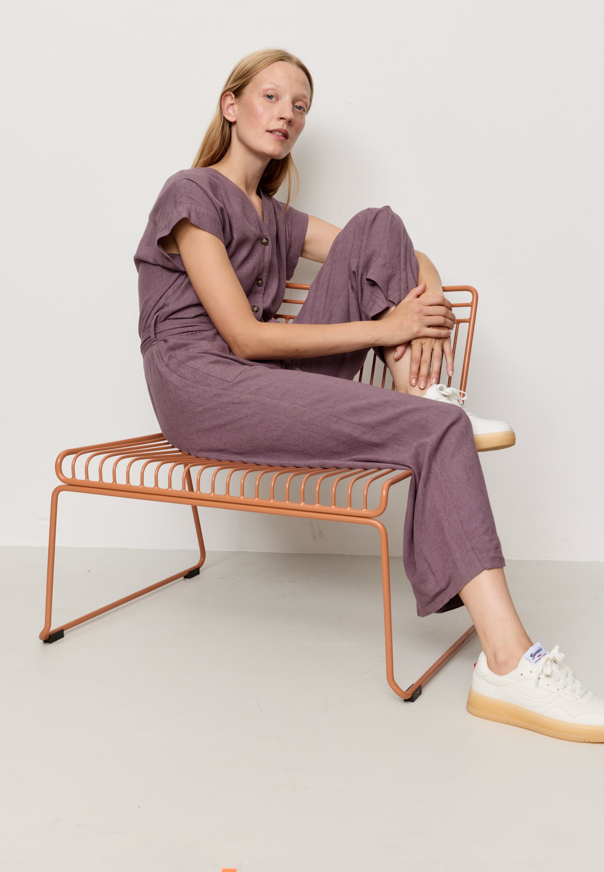 Recolution Dianella tuta donna mystic grape in lino